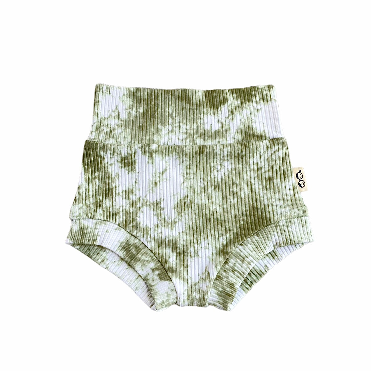 Olive Green Tie Dye Ribbed Summer Lounge Set