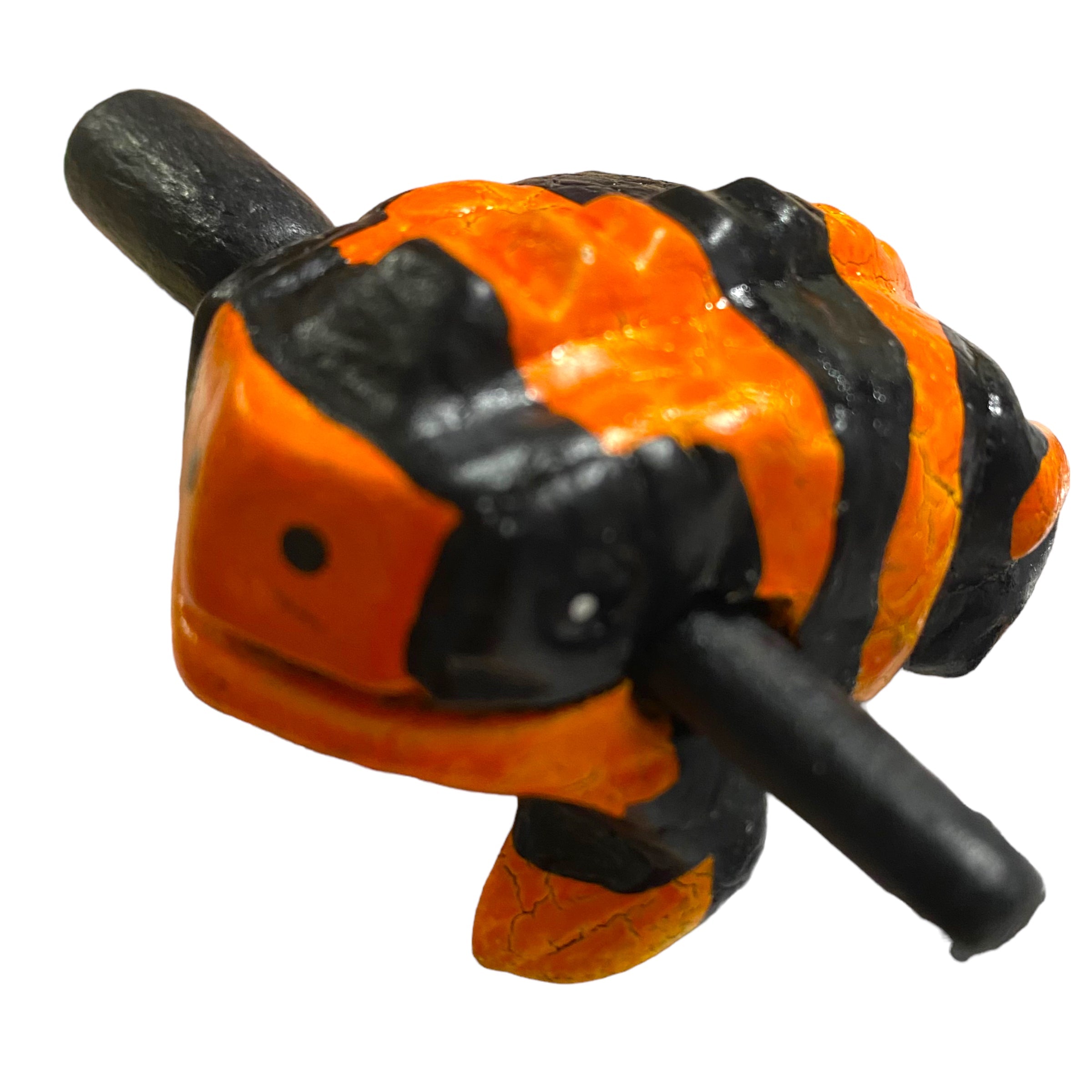 1.5" Wooden Musical Frog - Orange Dart Design (percussion Instrument)