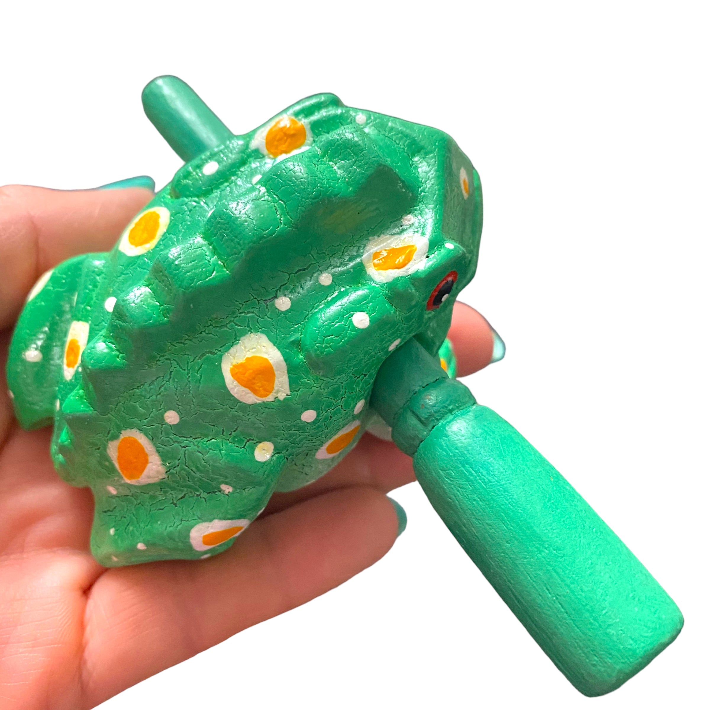 2" Wooden Musical Frog - Mint Design (percussion Instrument)