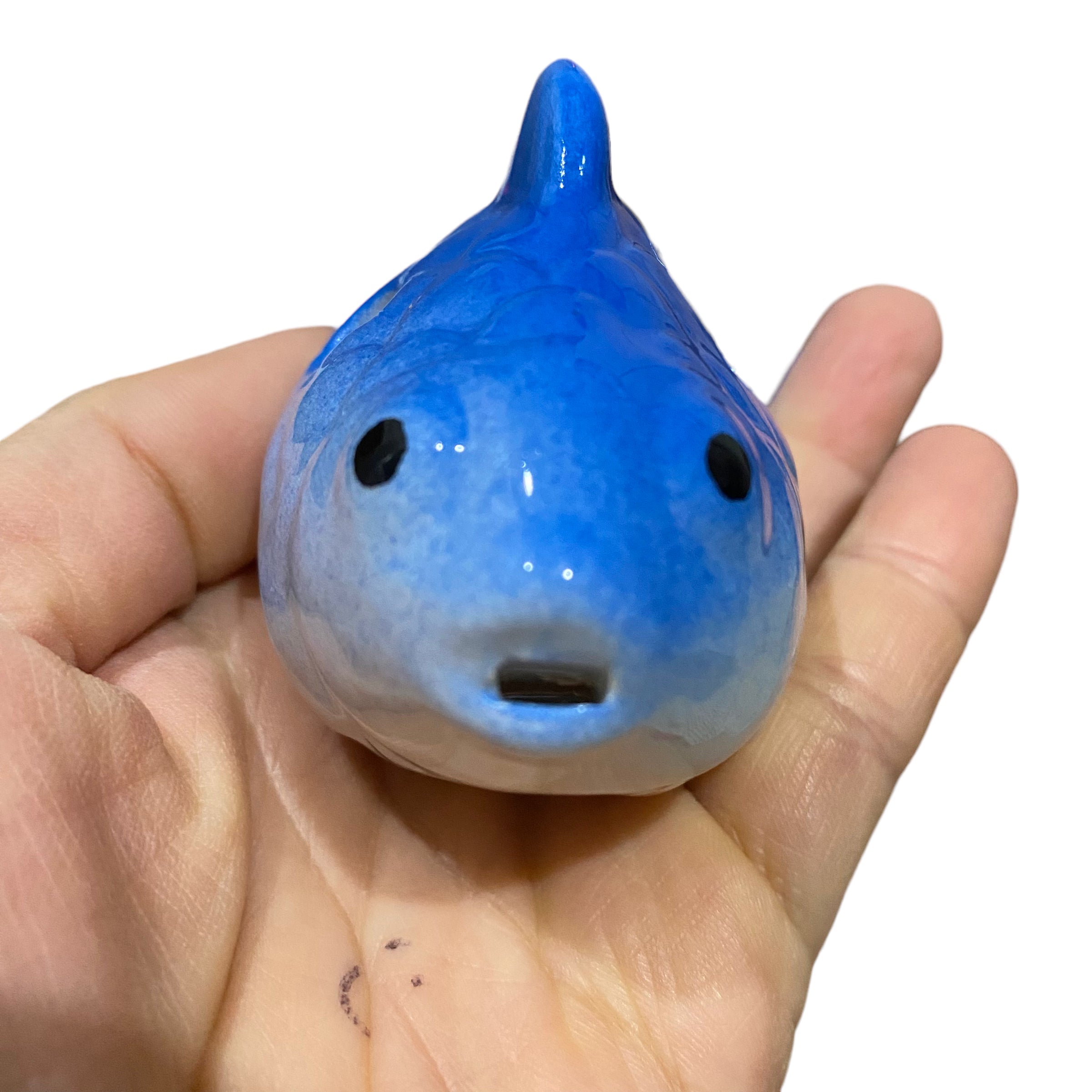 Ceramic Goldfish Ocarina Ocean Blue