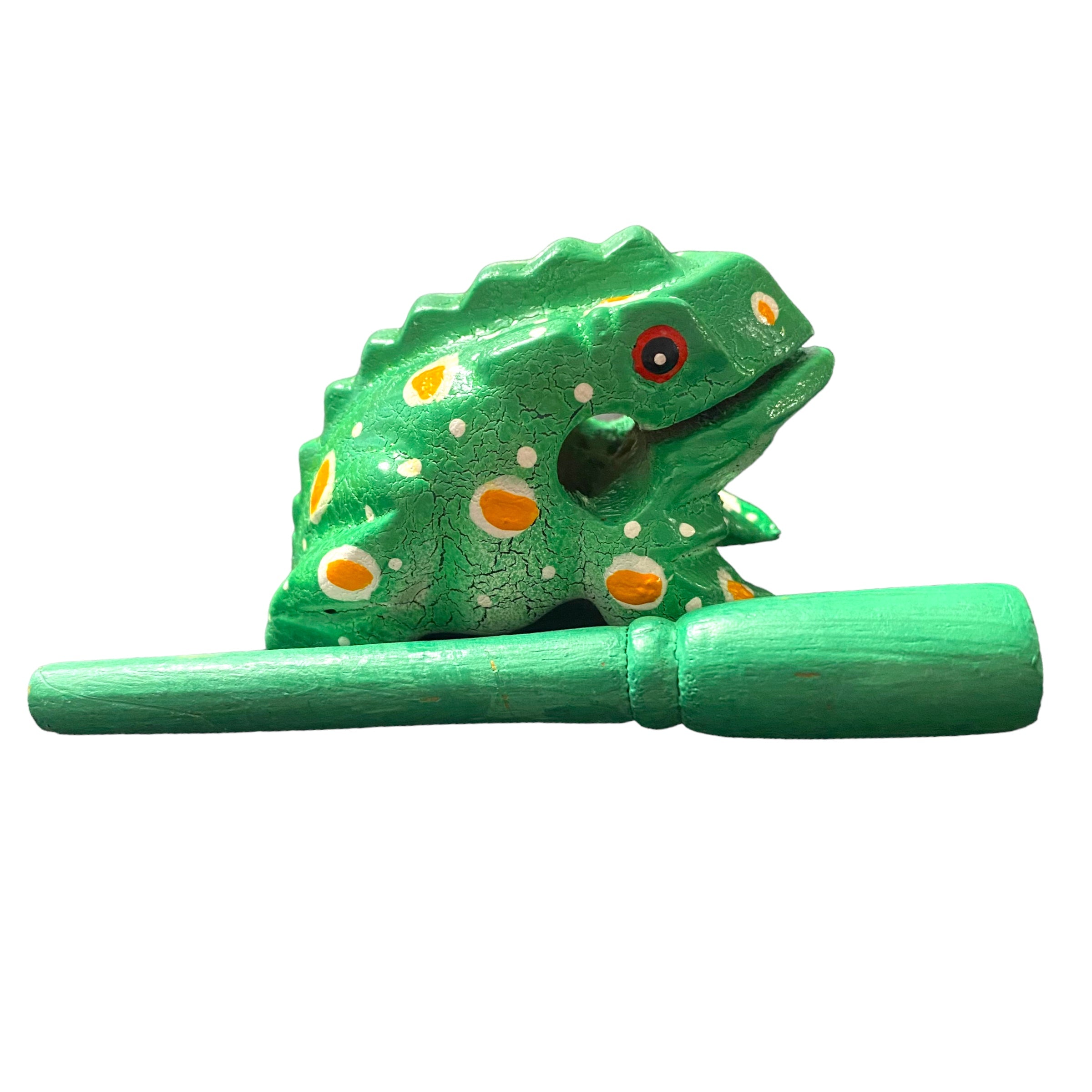 2" Wooden Musical Frog - Mint Design (percussion Instrument)
