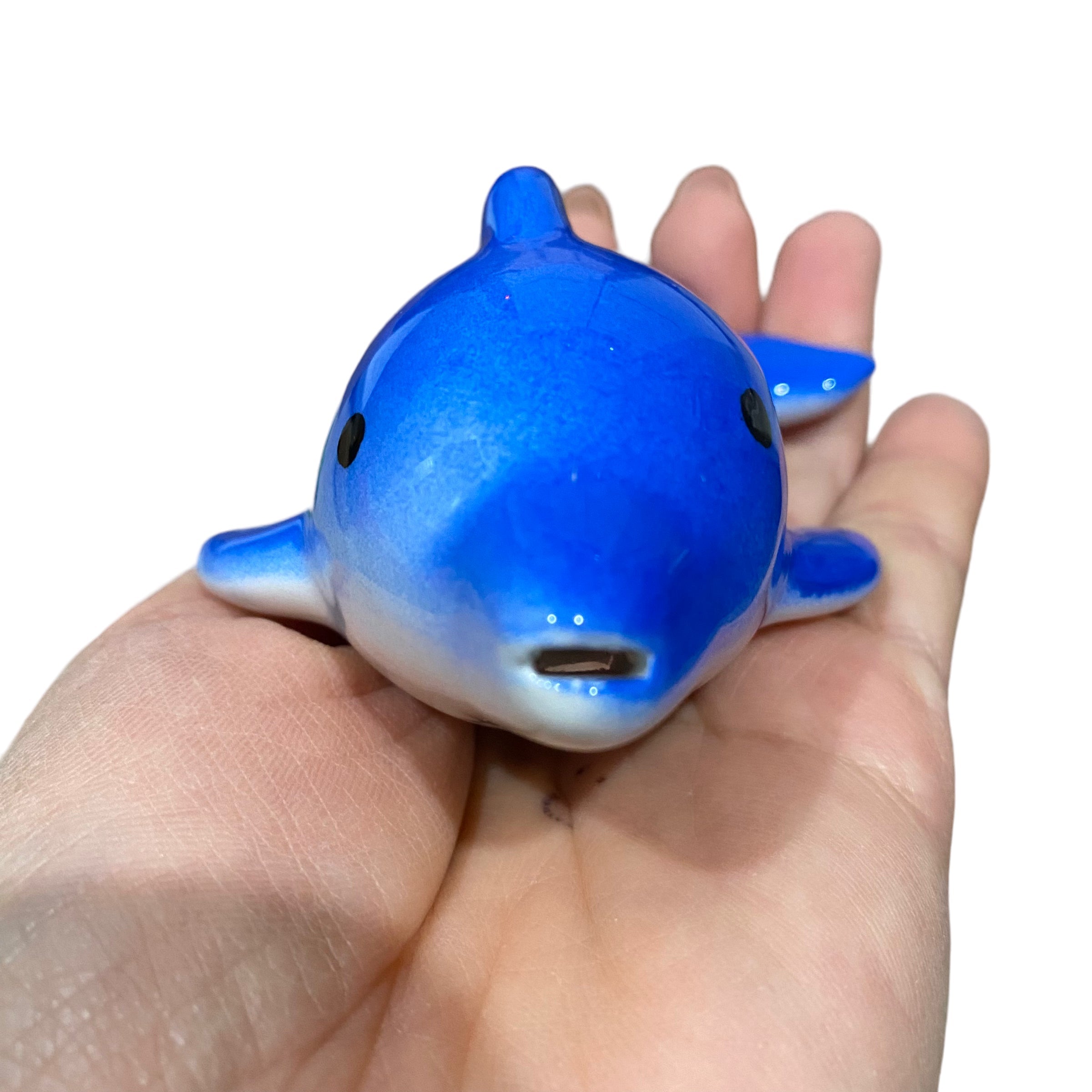 Happy Ceramic Dolphin Ocarina Ocean Blue