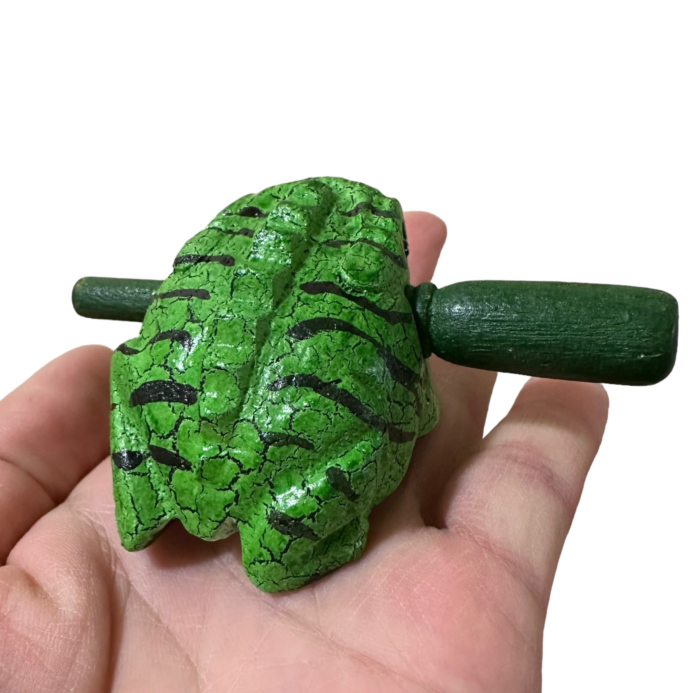 1.5" Wooden Musical Frog - Forest Design (percussion Instrument)