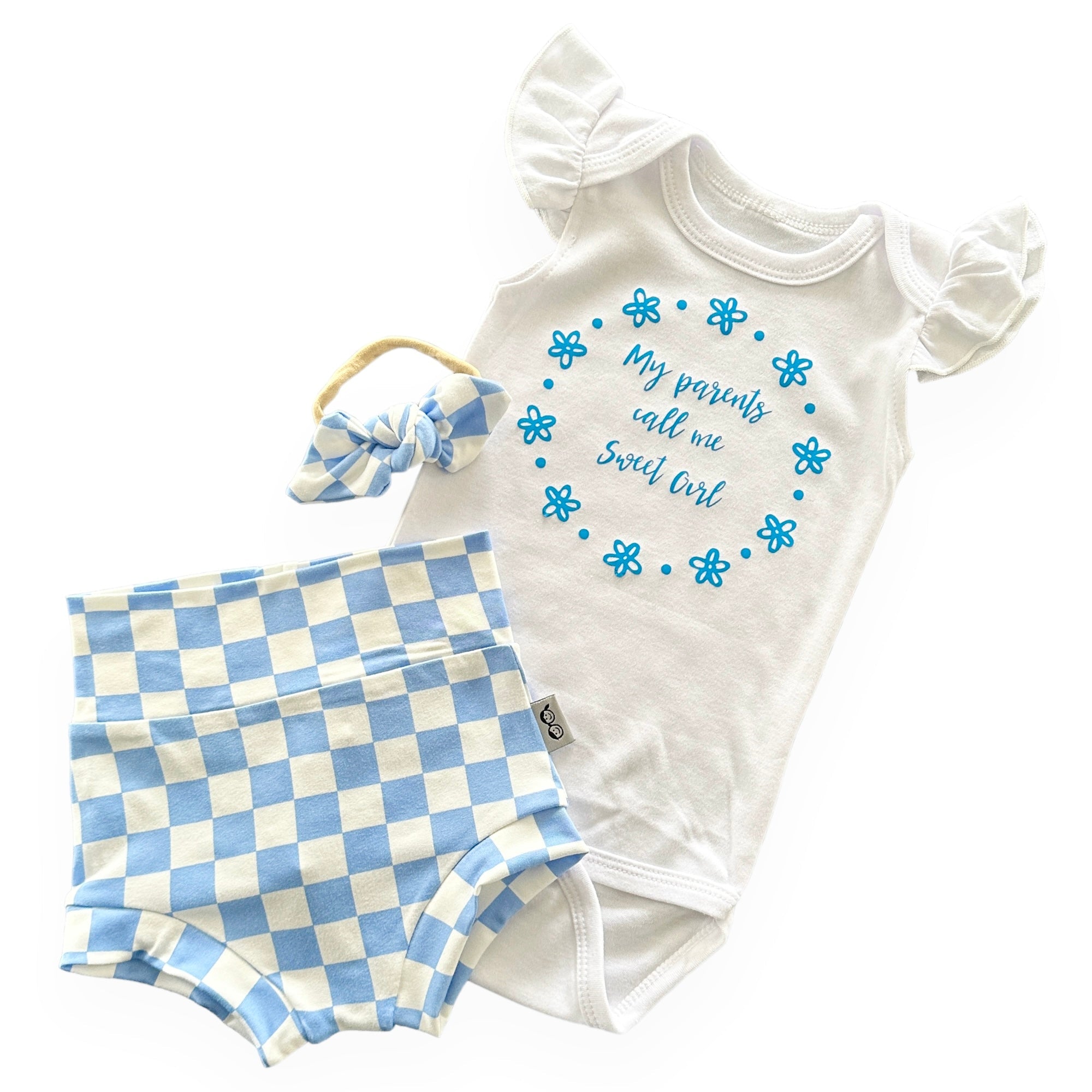 My Parents Call Me Custom Flutter Sleeve White Bodysuit