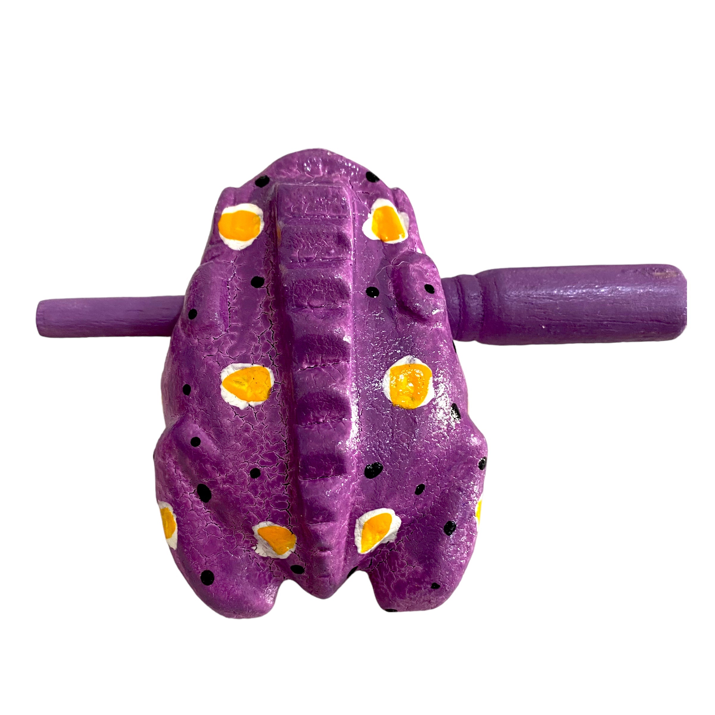 3" Wooden Musical Frog - Purple Design (percussion Instrument)