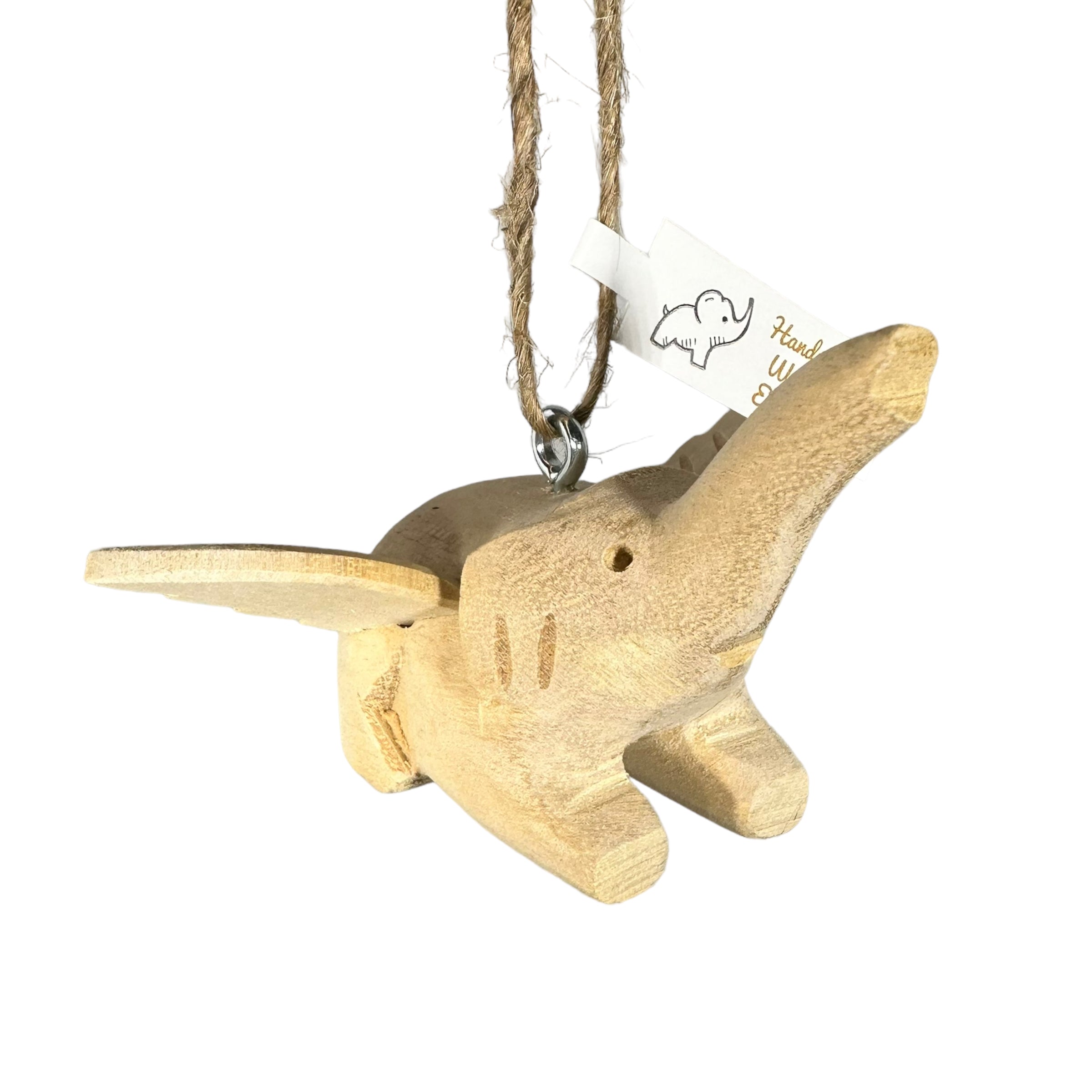 Wooden Flying Elephant Ornament