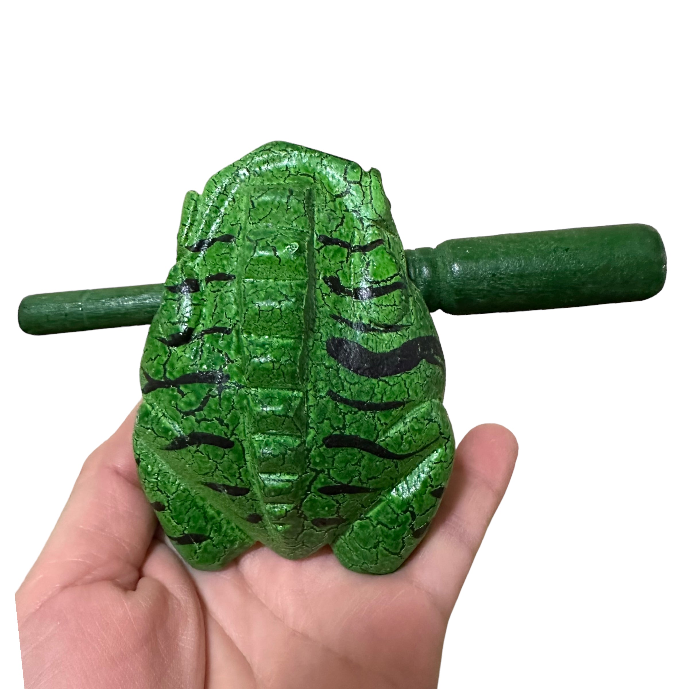 3" Wooden Musical Frog - Forest Design (percussion Instrument)