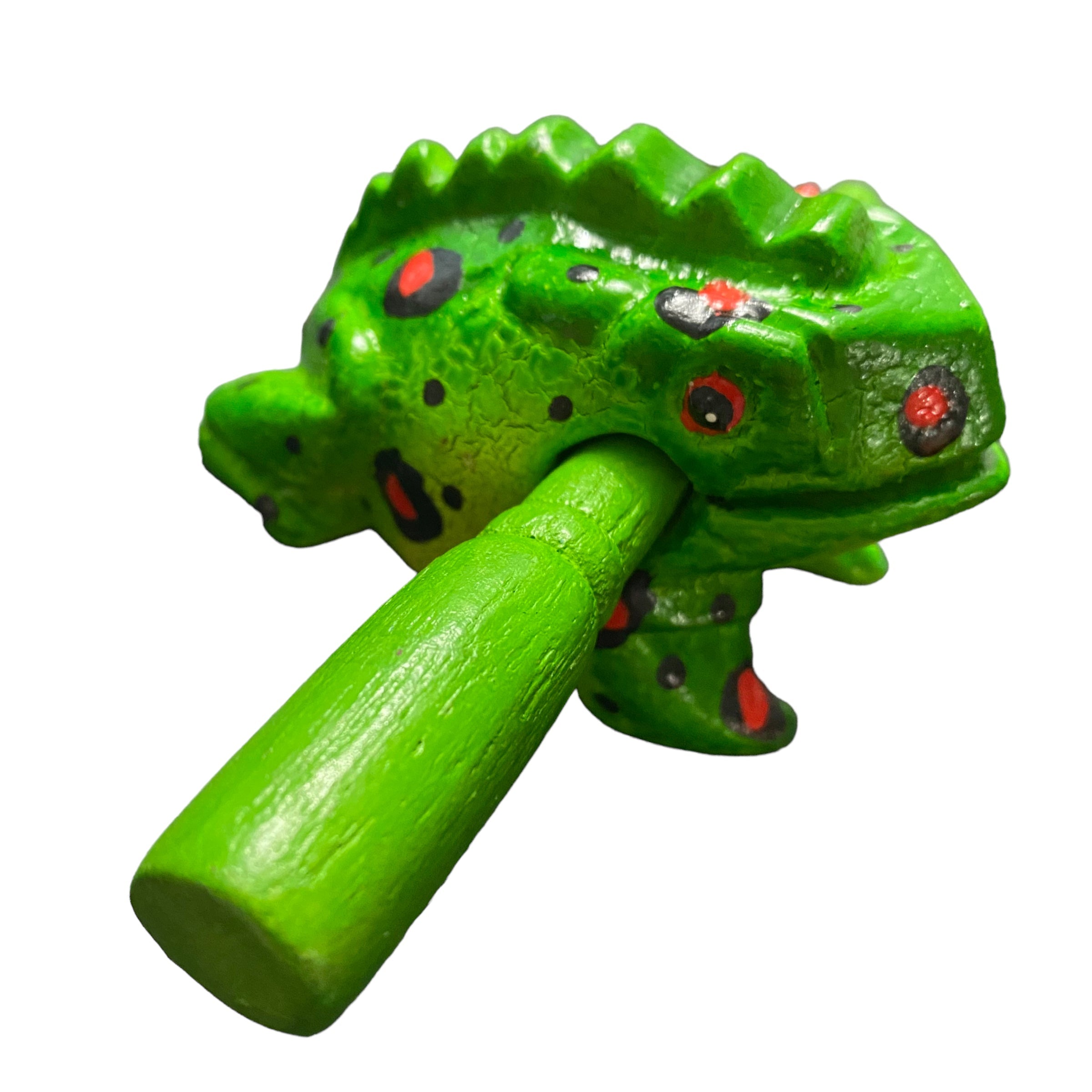 3" Wooden Musical Frog - Fire Design (percussion Instrument)