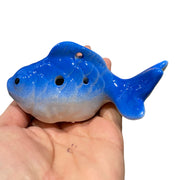 Ceramic Goldfish Ocarina Ocean Blue