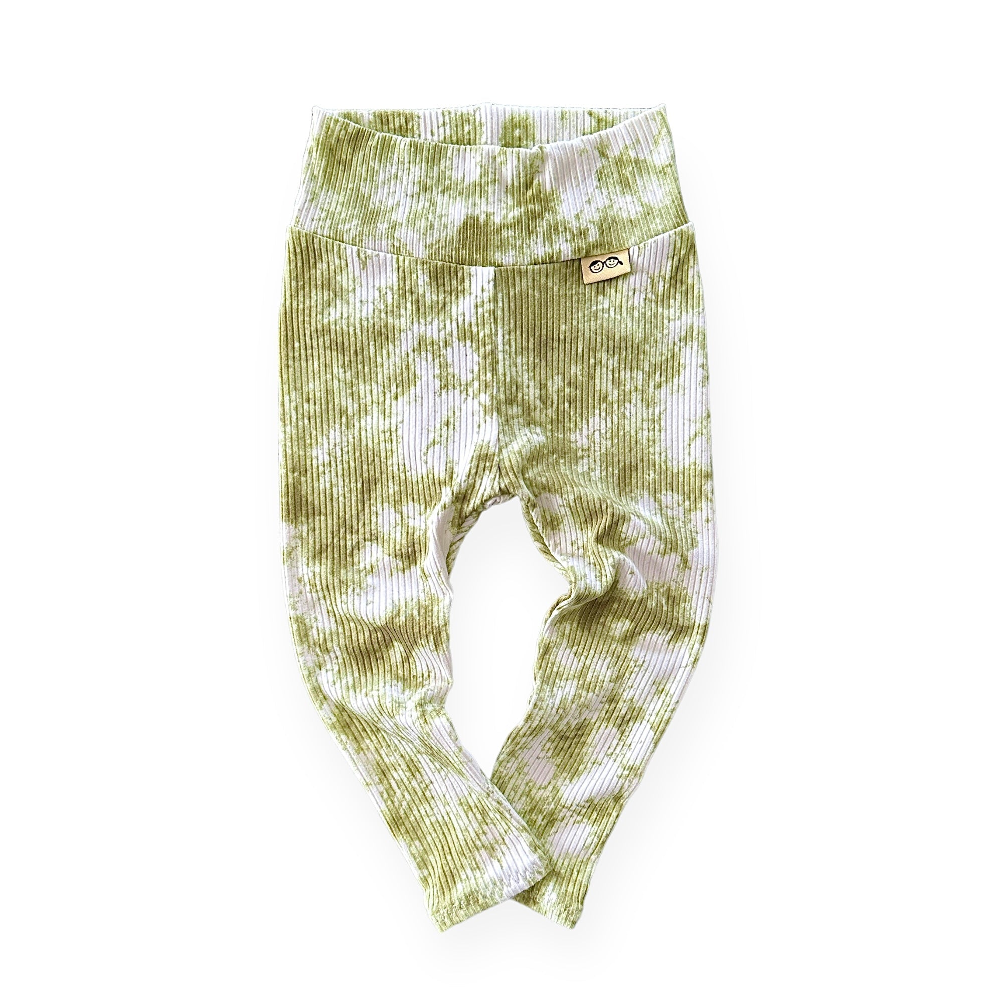 Olive Green Tie Dye Ribbed Lounge Set