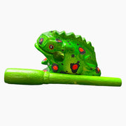 3" Wooden Musical Frog - Fire Design (percussion Instrument)