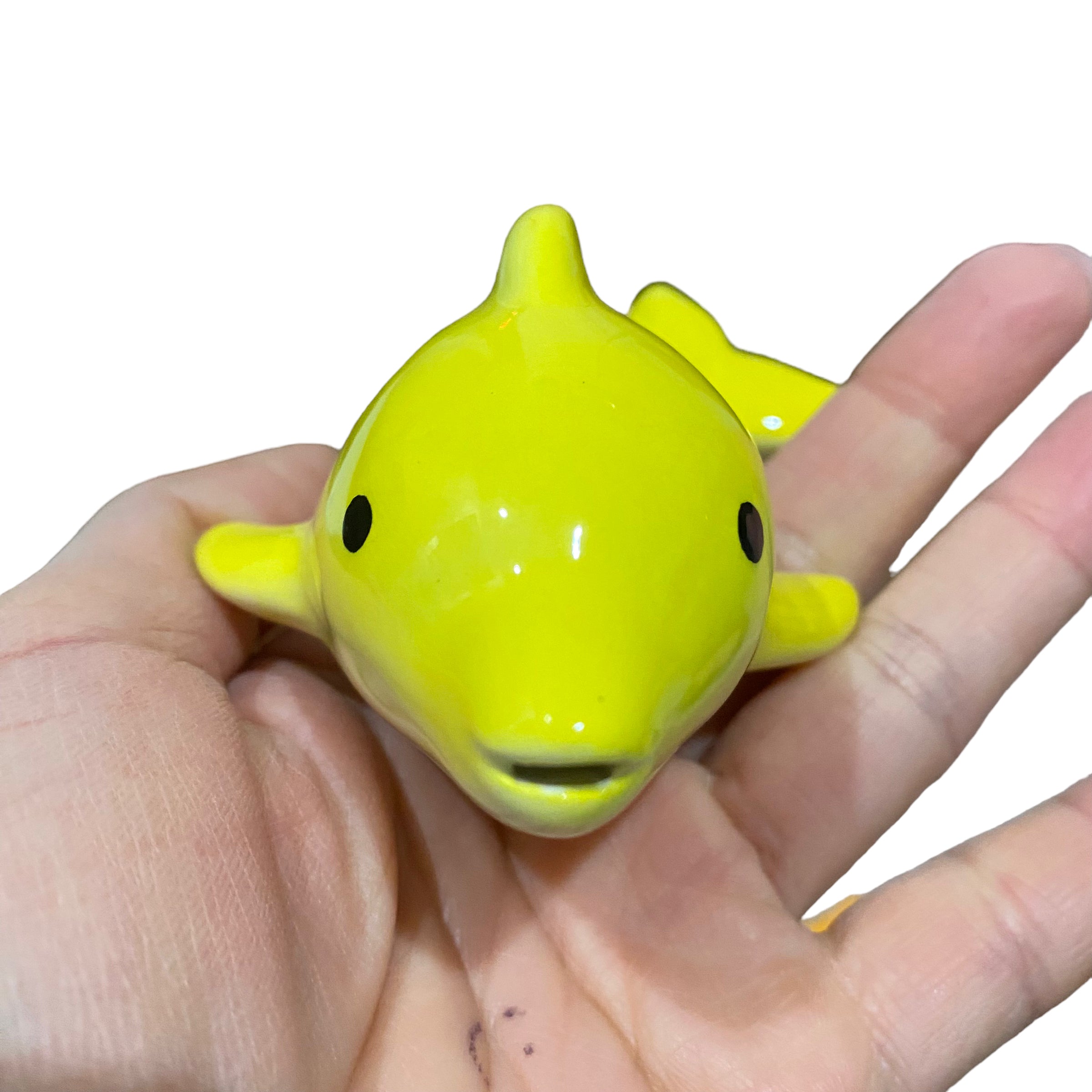 Happy Ceramic Dolphin Ocarina Yellow
