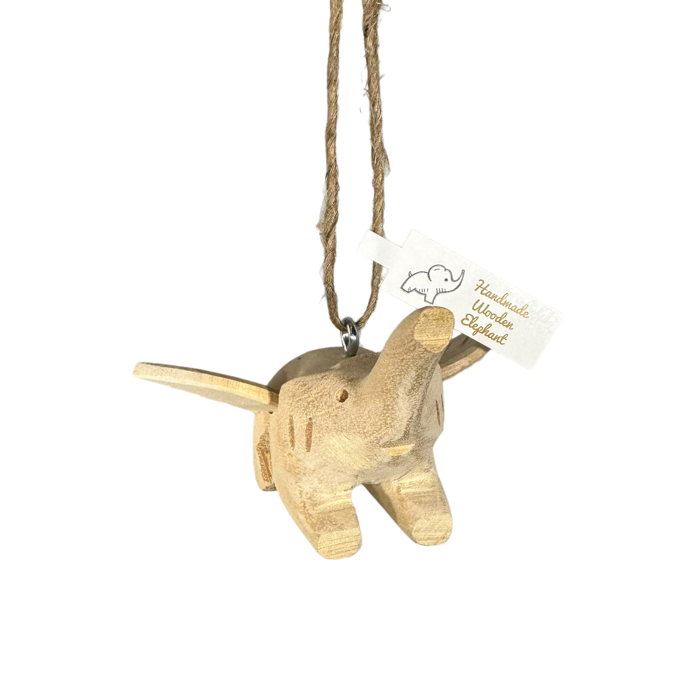 Wooden Flying Elephant Ornament