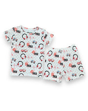 Bamboo Two Piece Short Sleeve & Shorts Pajama Set, Pink Dispatch