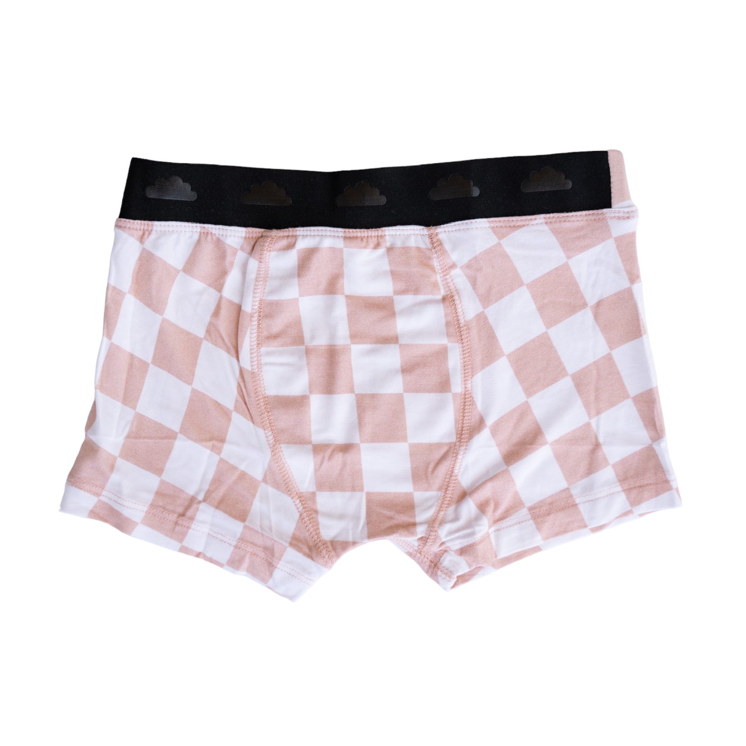 Tan Checkers Dream Boy's Boxer Brief Set