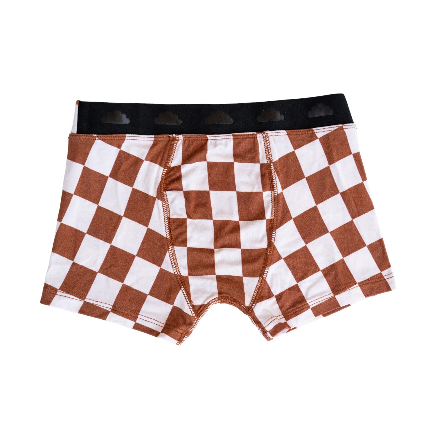 Tan Checkers Dream Boy's Boxer Brief Set