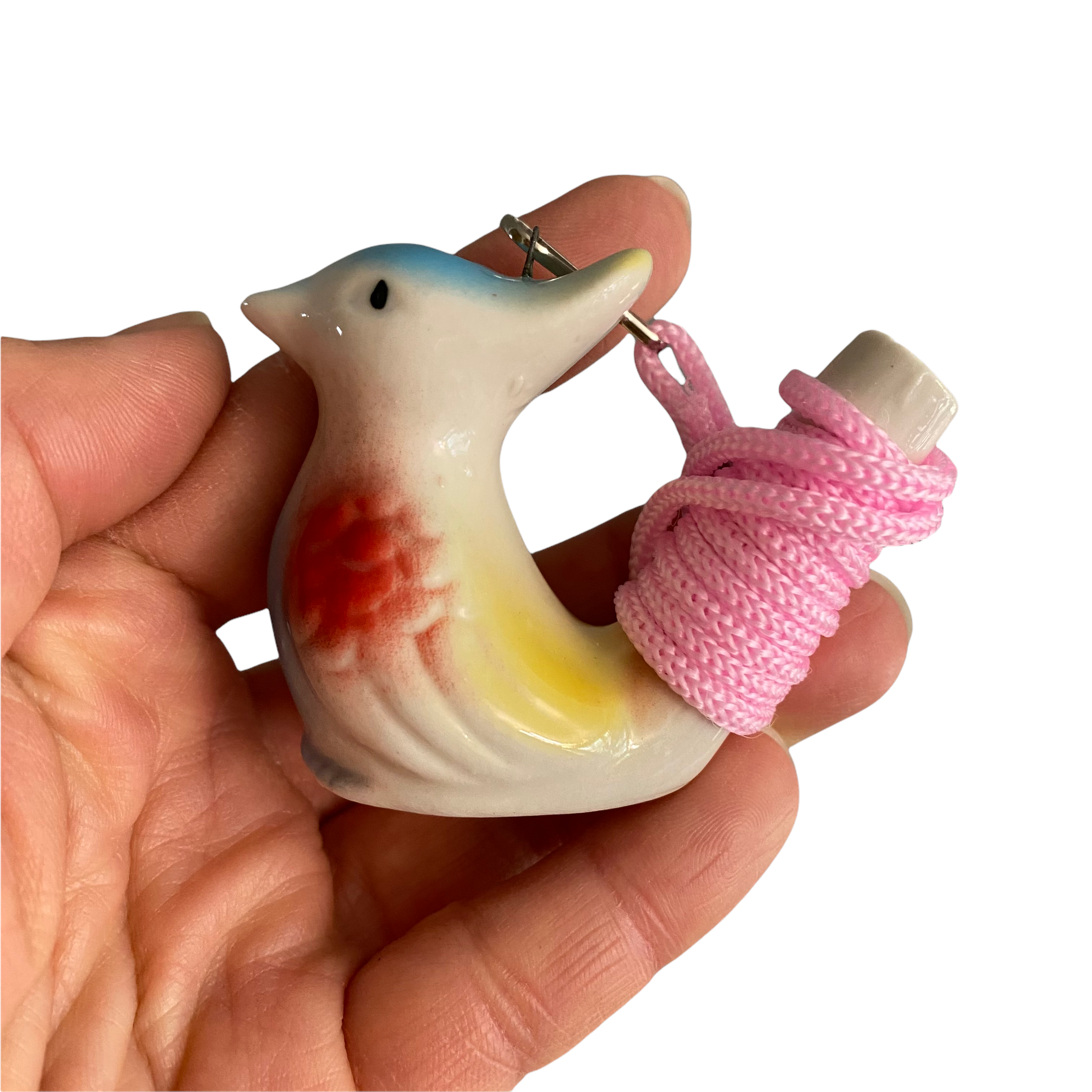 Ceramic Water Whistle Wind Instrument Bird (crest)