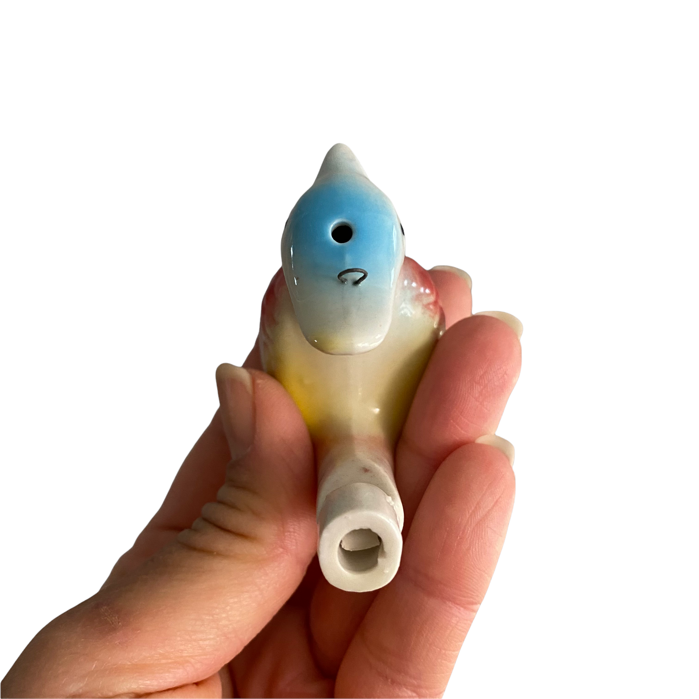 Ceramic Water Whistle Wind Instrument Bird (crest)