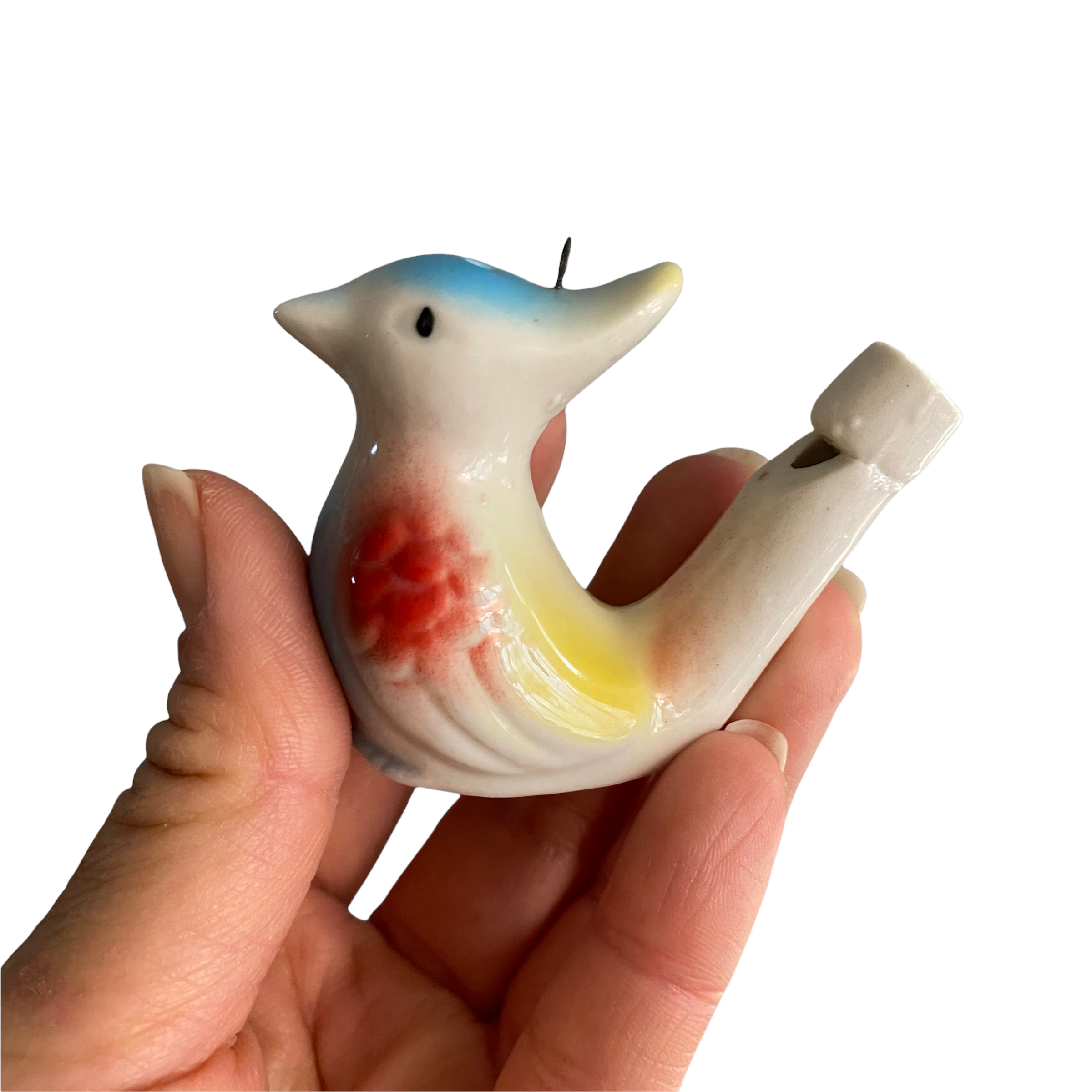 Ceramic Water Whistle Wind Instrument Bird (crest)