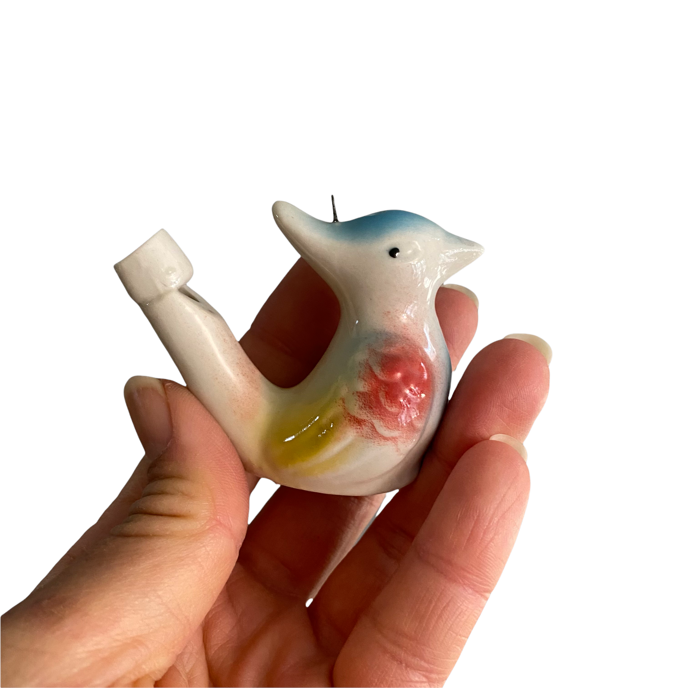 Ceramic Water Whistle Wind Instrument Bird (crest)