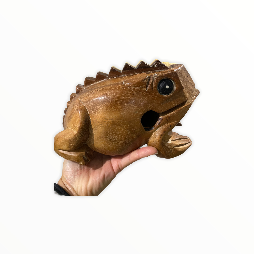 Natural Wooden Frog