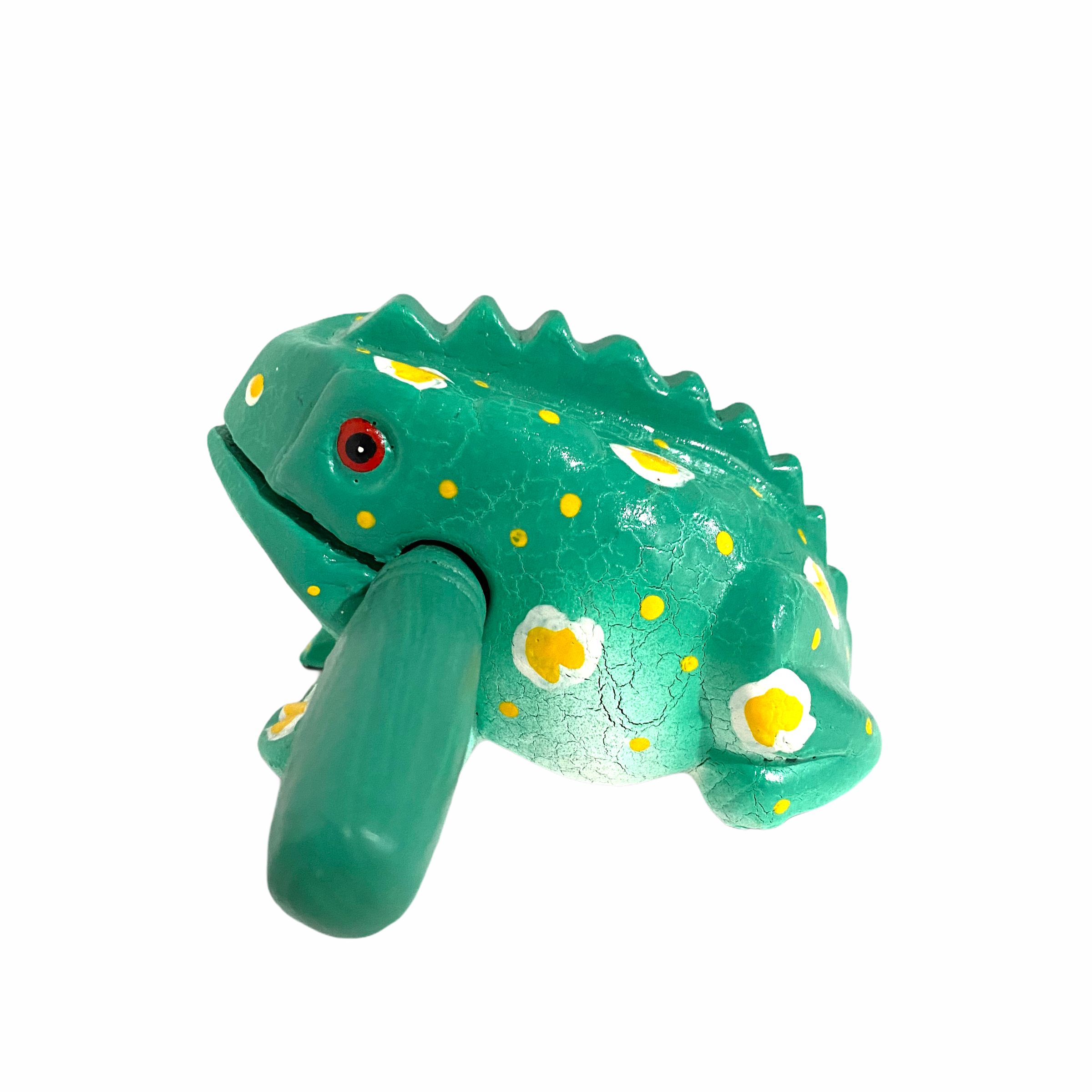 4" Wooden Musical Frog - Mint Design (percussion Instrument)