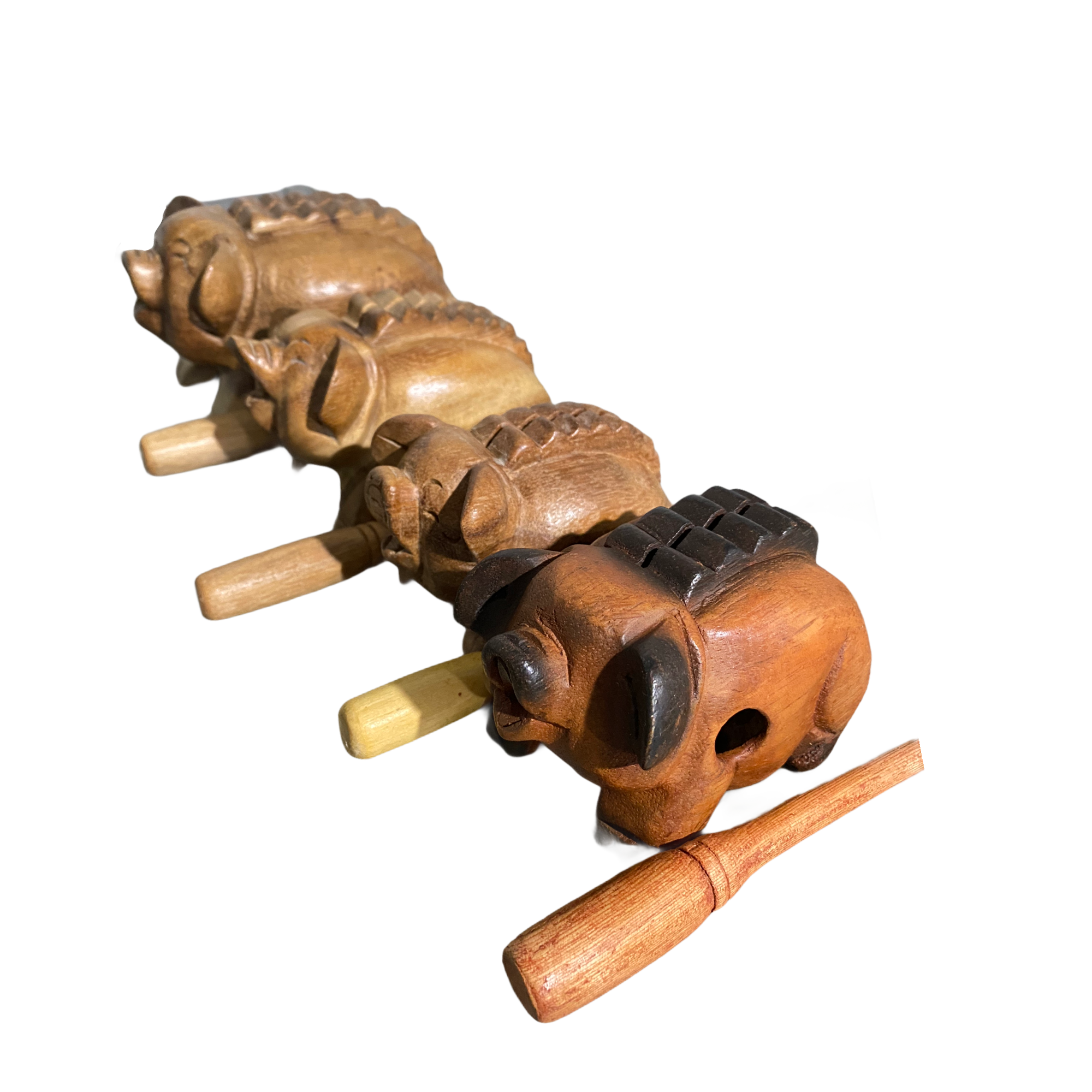 3" Wooden Musical Pig Percussion Instrument