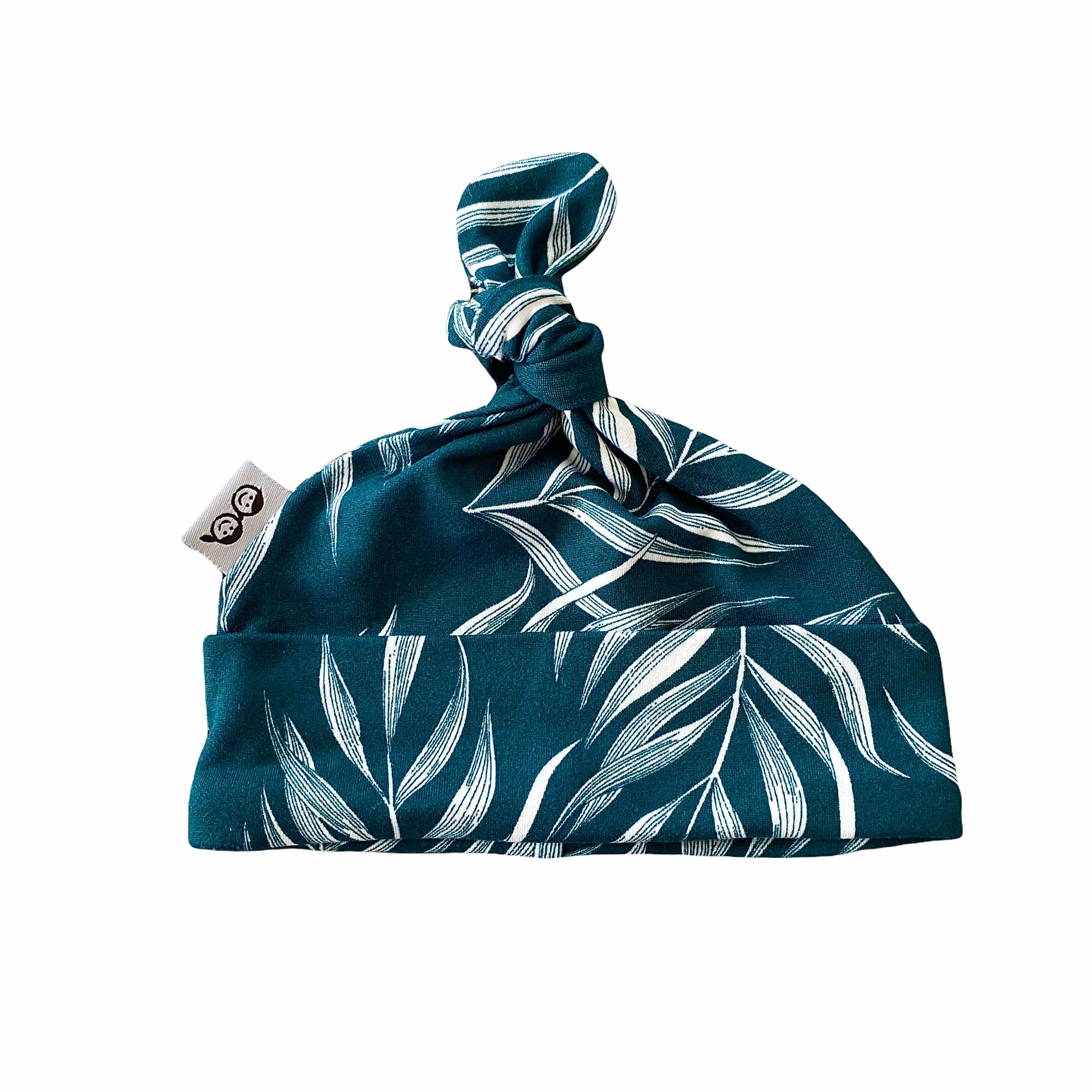 Ocean Teal Pampas Leaves Leggings And/or Knot Beanie