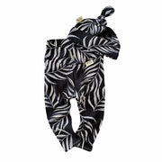 Black Pampas Leaves Leggings And/or Knot Beanie