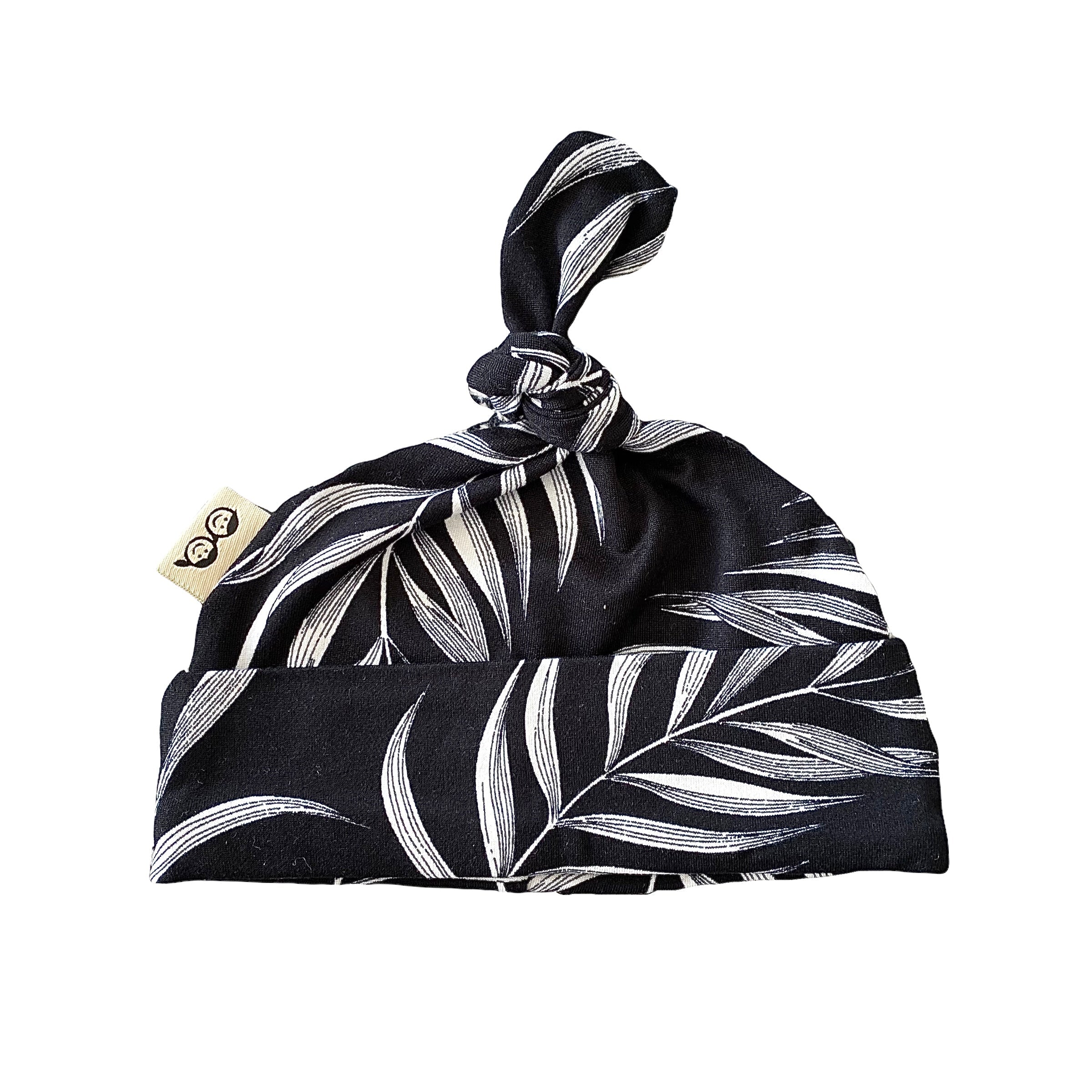 Black Pampas Leaves Leggings And/or Knot Beanie