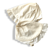 Bonnet In Ivory Eyelet Ruffles