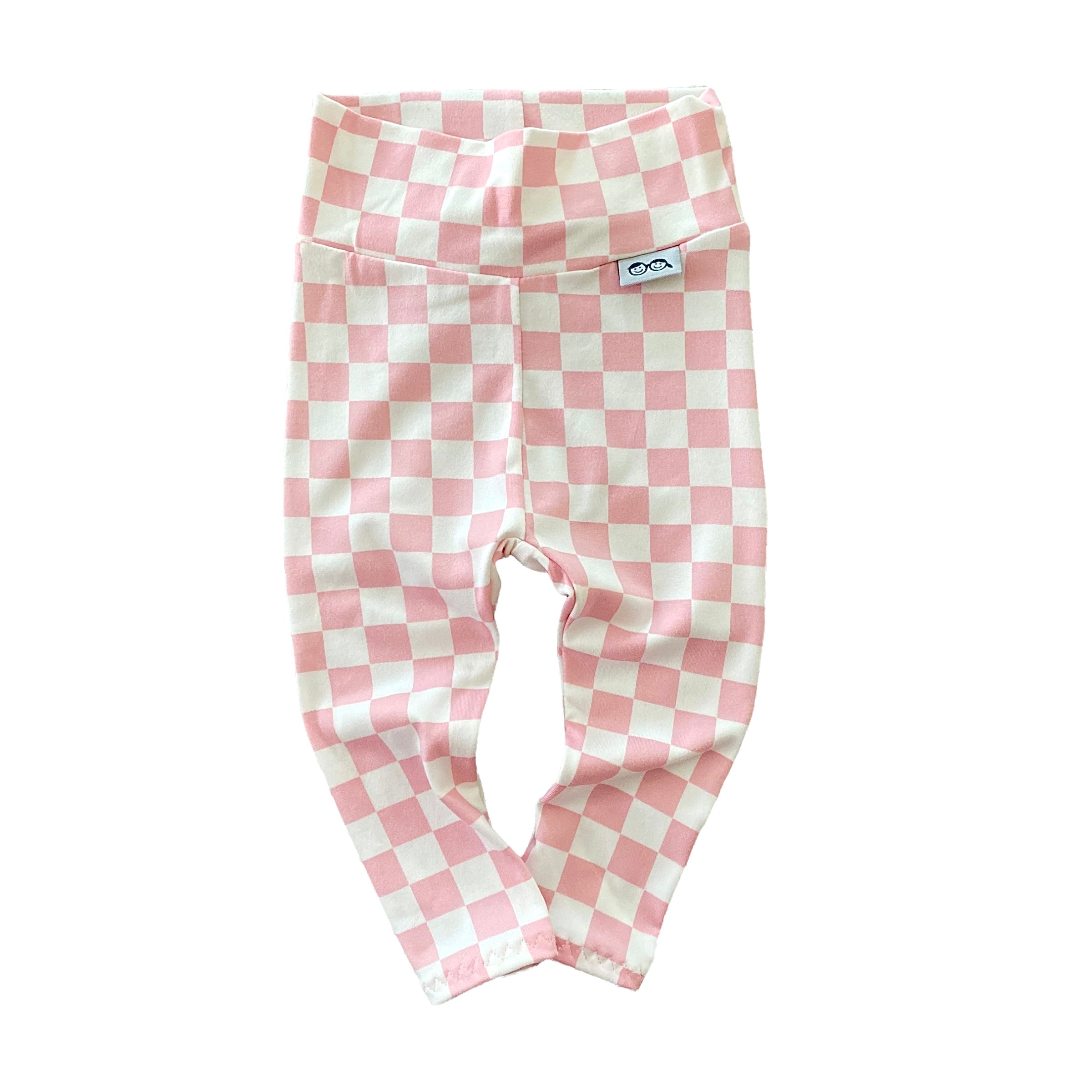 Pink Retro Checkered Leggings