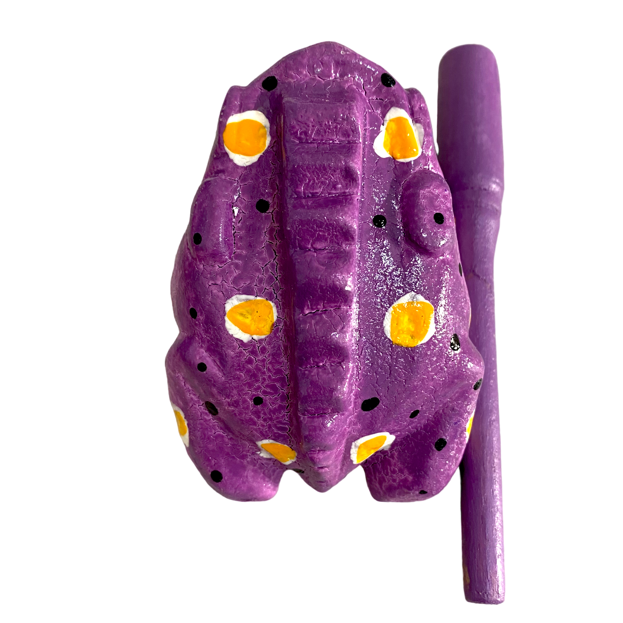 3" Wooden Musical Frog - Purple Design (percussion Instrument)