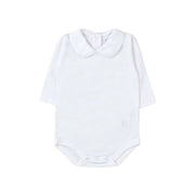 Tcbaby Longsleeve Bebe Collar Bodysuit, White