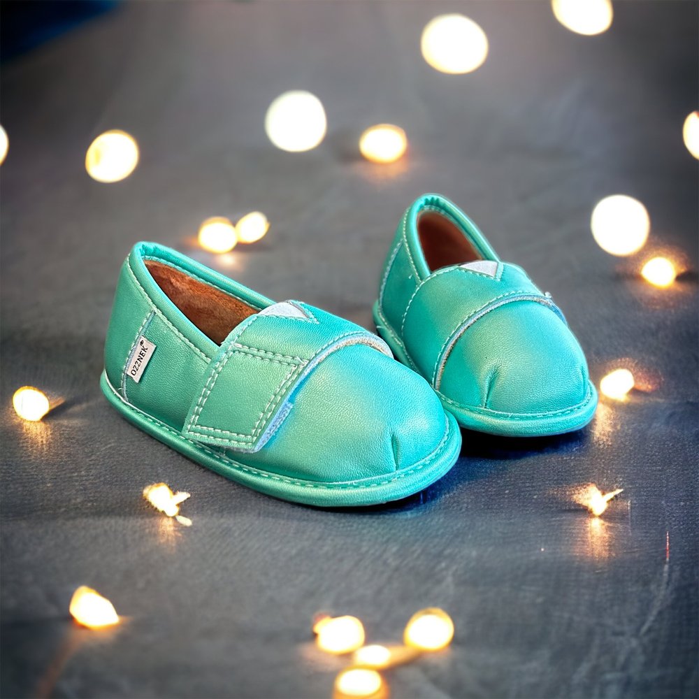 Teal Velvet Barefoot Shoe Topper | Ozznek Wide Toe Box & Zero-drop