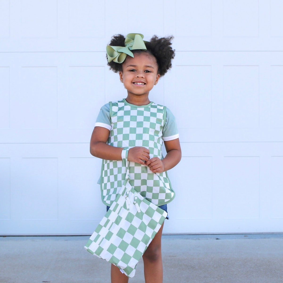 Sage Checkerboard Bapron