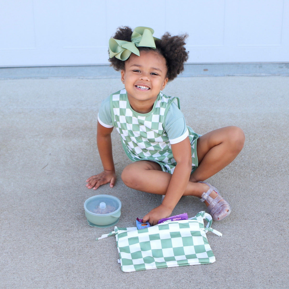 Sage Checkerboard Bapron