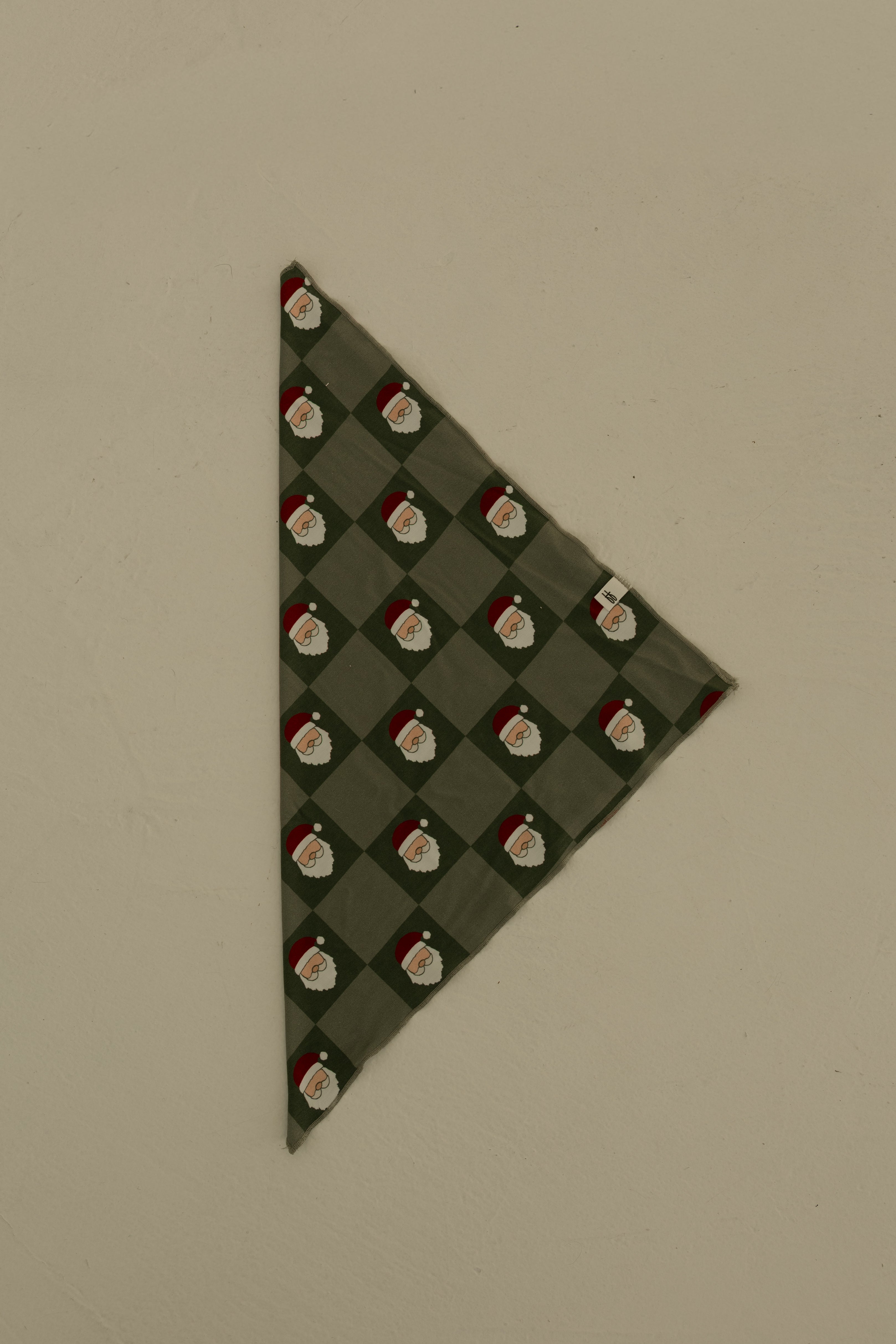 Bamboo Bandana | Santa Checkerboard