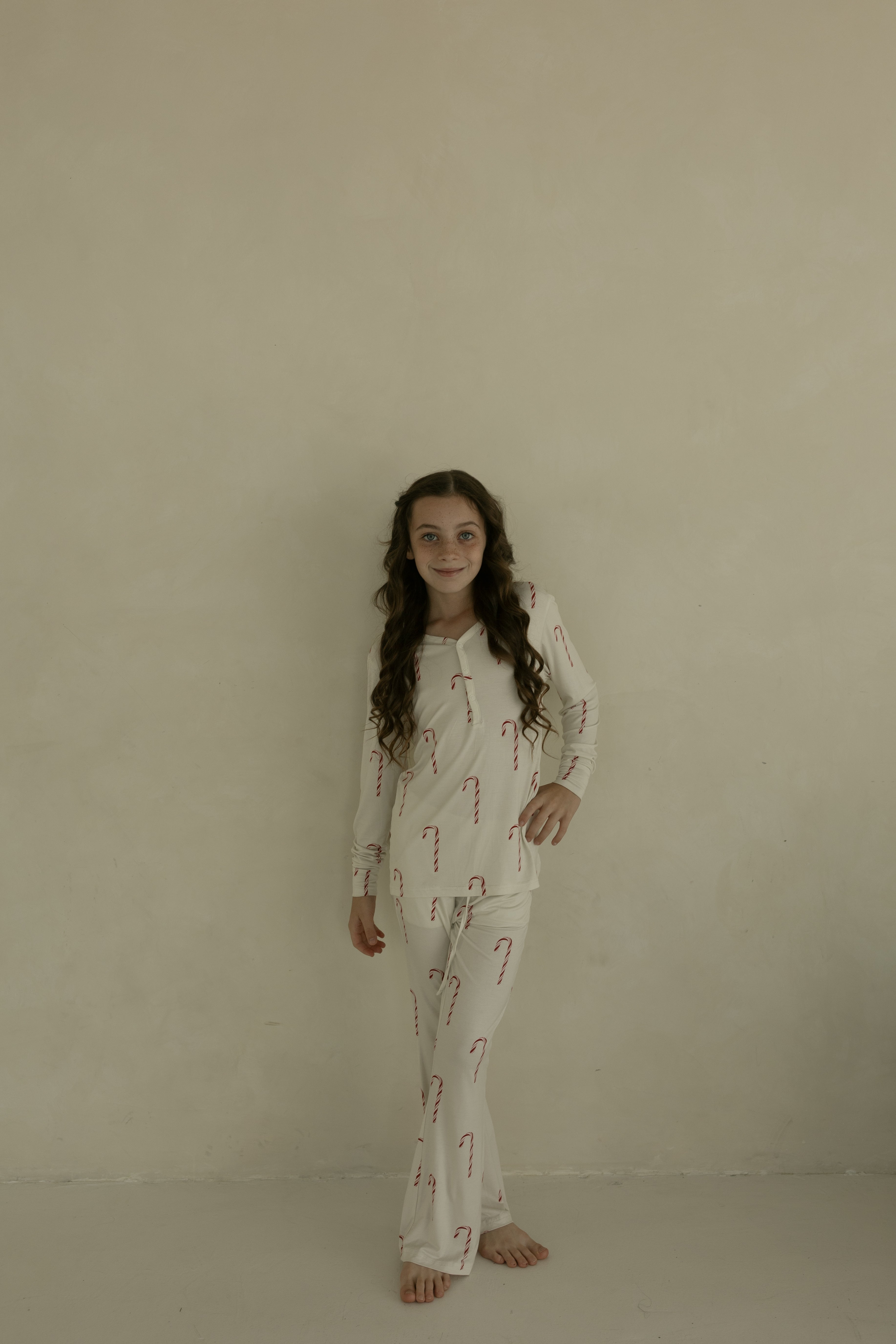Pre-teen Flare Bamboo Pajamas | Candy Cane