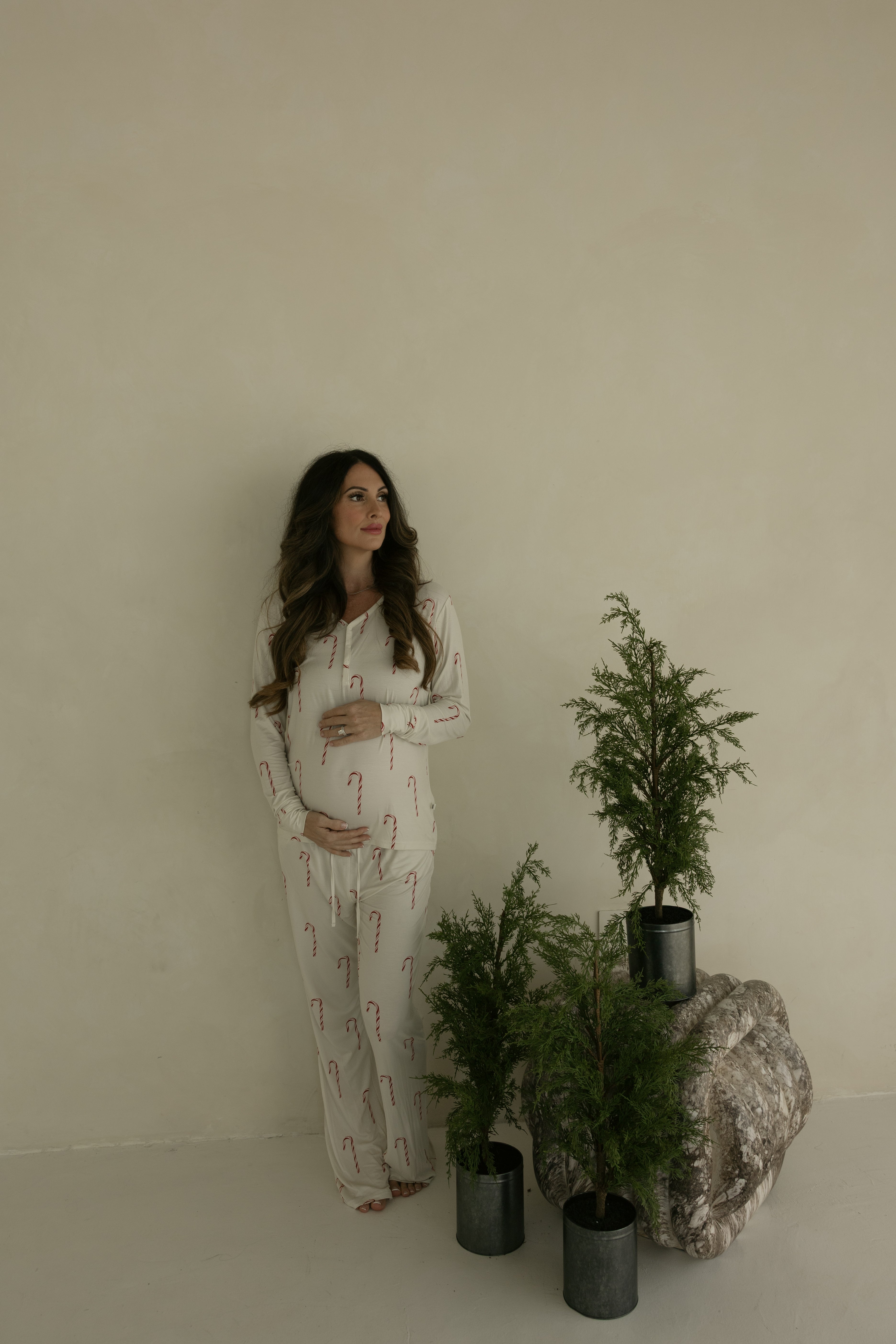 Women's Long Sleeve Bamboo Pajama | Candy Cane