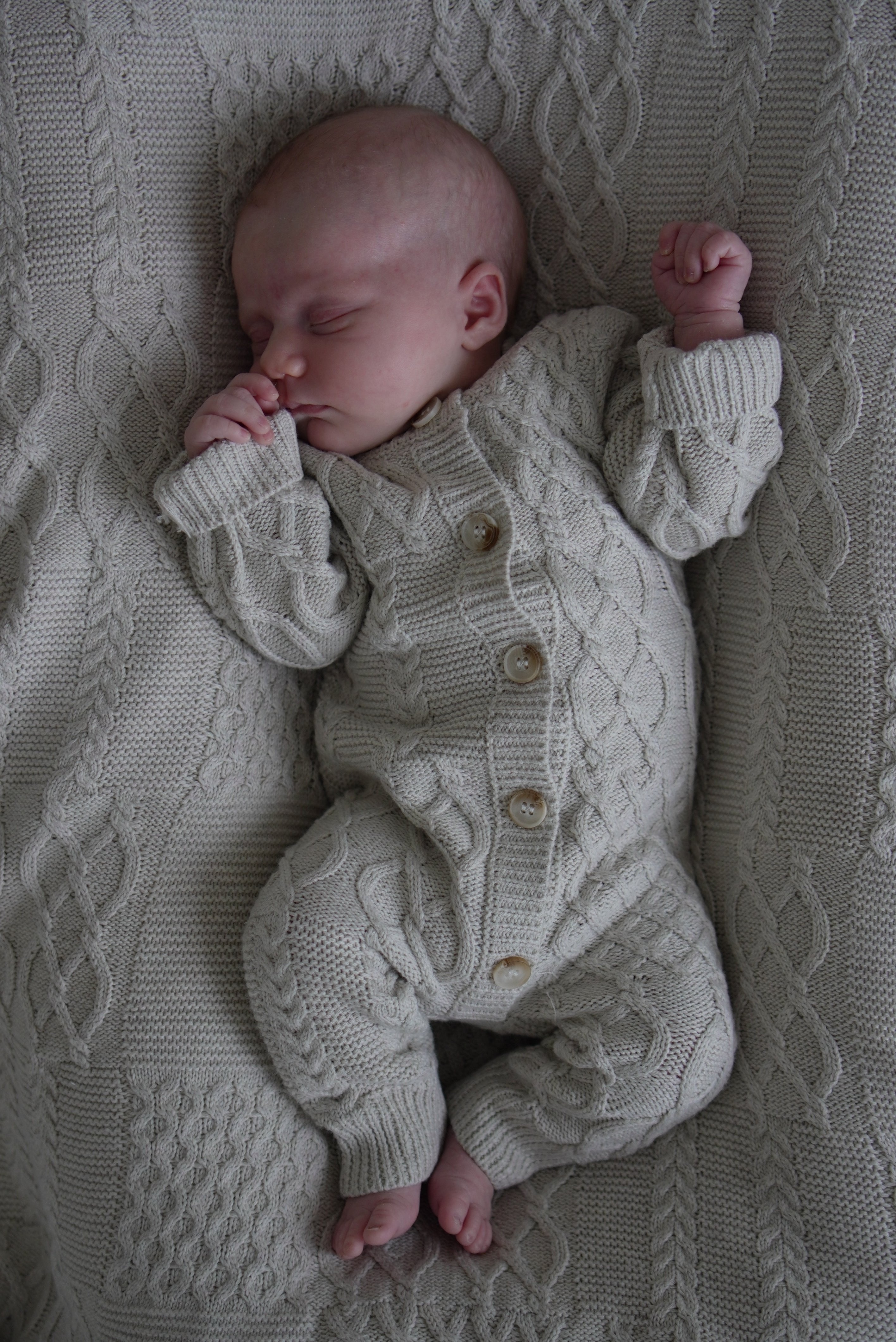 Luna + Luca Mixed Knit Baby Blanket - Natural