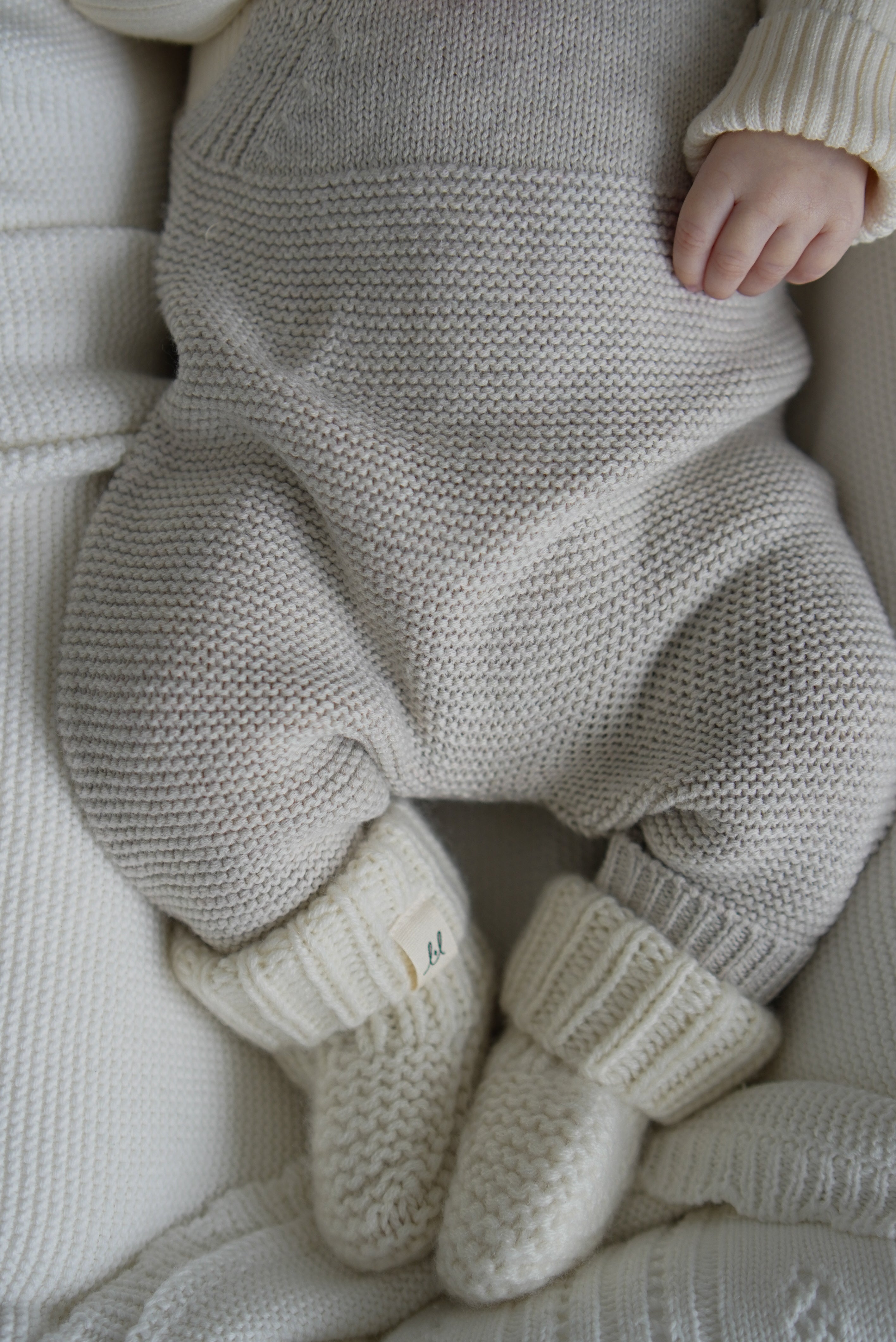 Luna + Luca Natural Knit Overalls