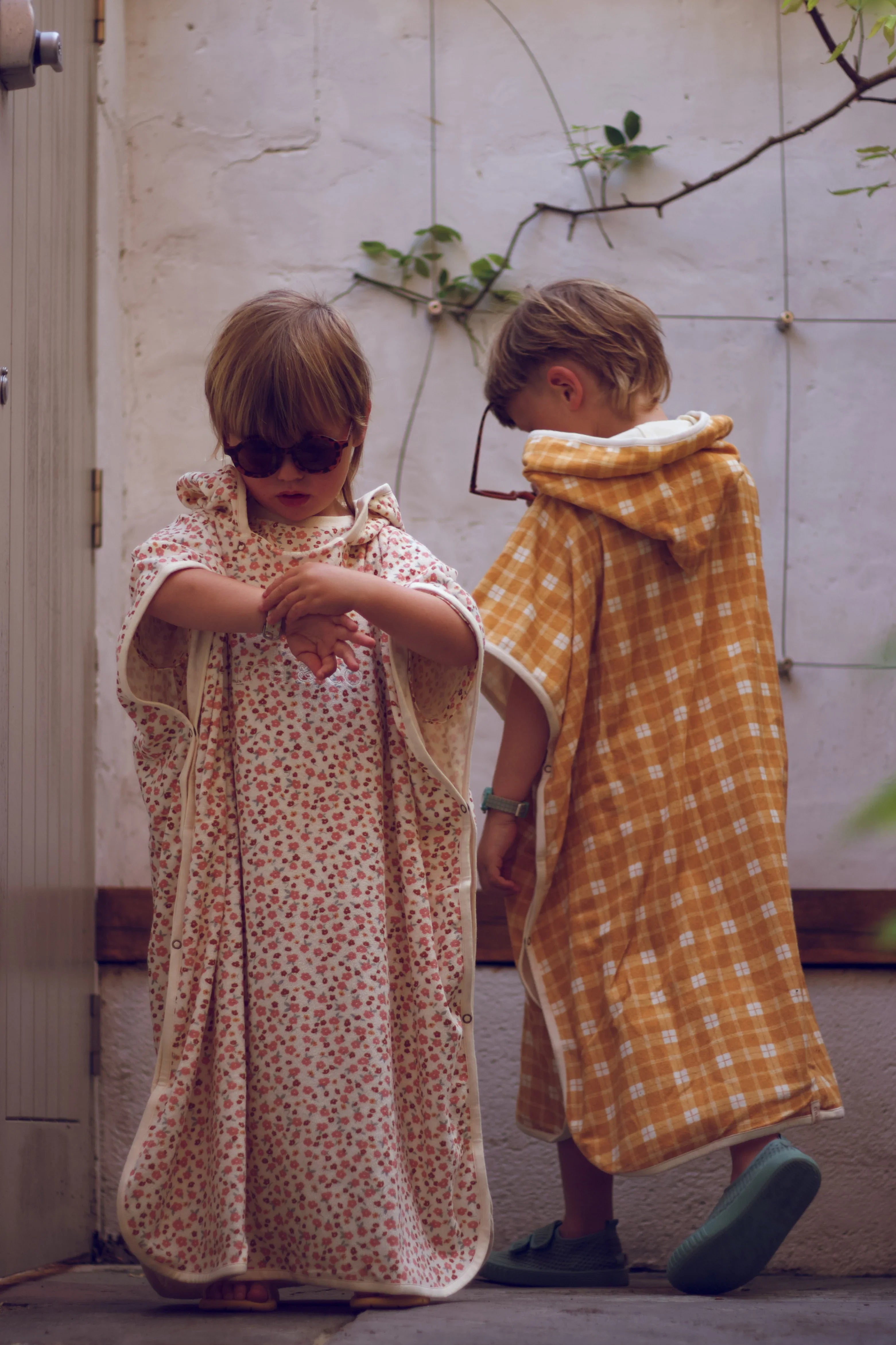 Bathing  Towel Poncho | Organic Cotton - Sunset Meadow