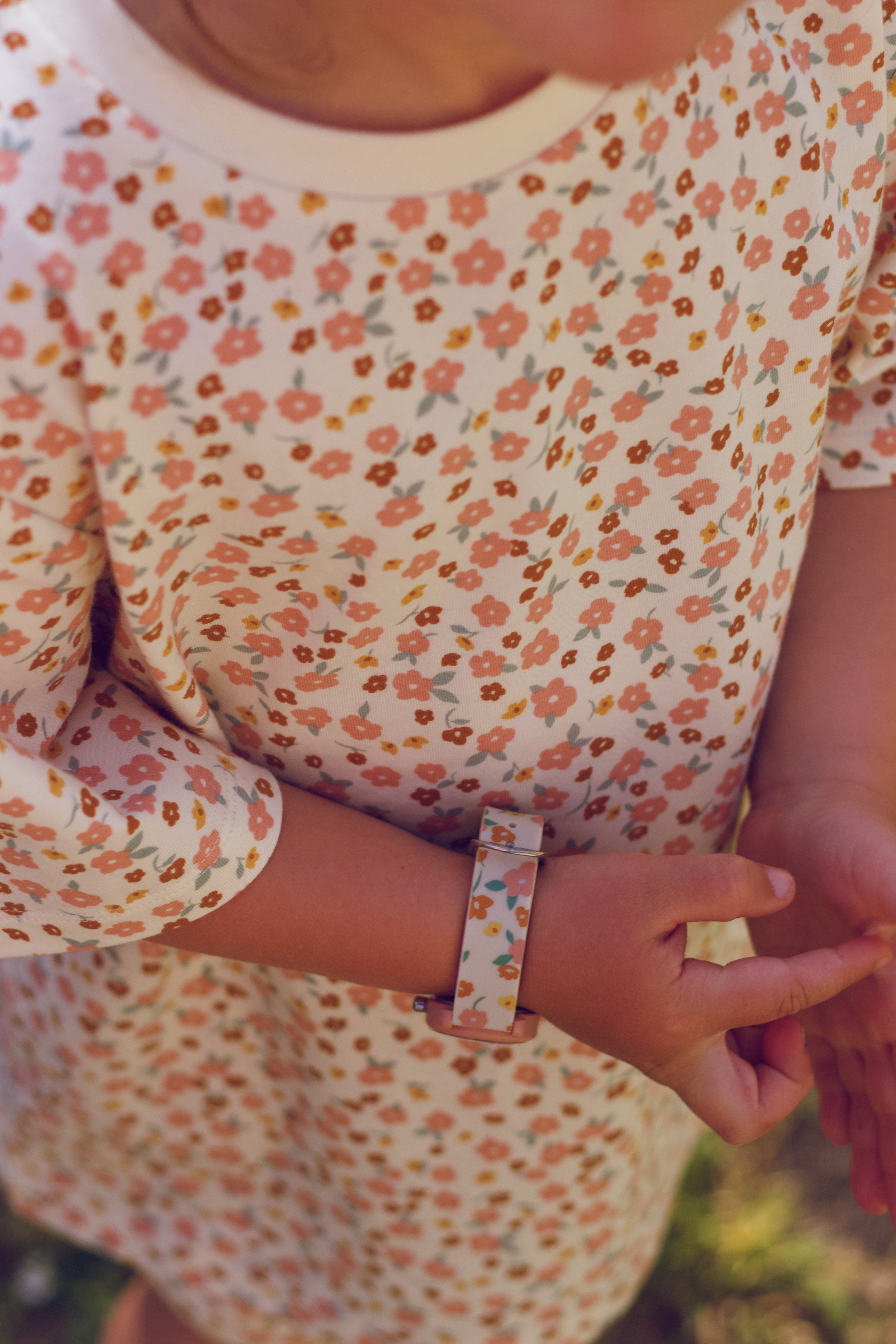 Oversized T-shirt | Organic Cotton Jersey - Sunset Meadow