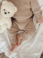 Baby Rib Leggings - Heather Beige
