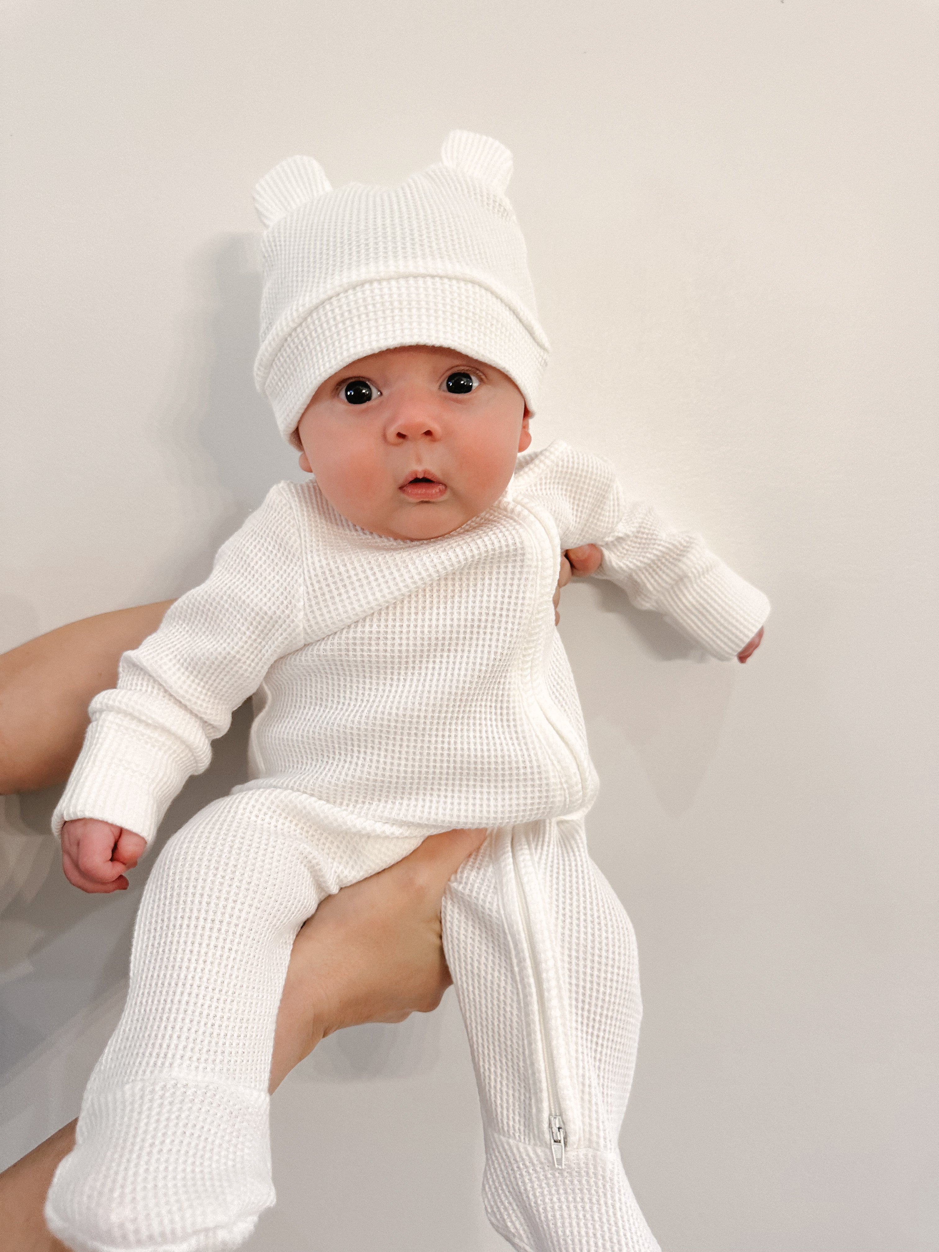 Luna + Luca Bear Waffle Set - White