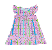 Bright Pencils Milk Silk Flutter Dress