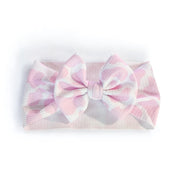 Pink Cow Spots Baby Headwrap Bow