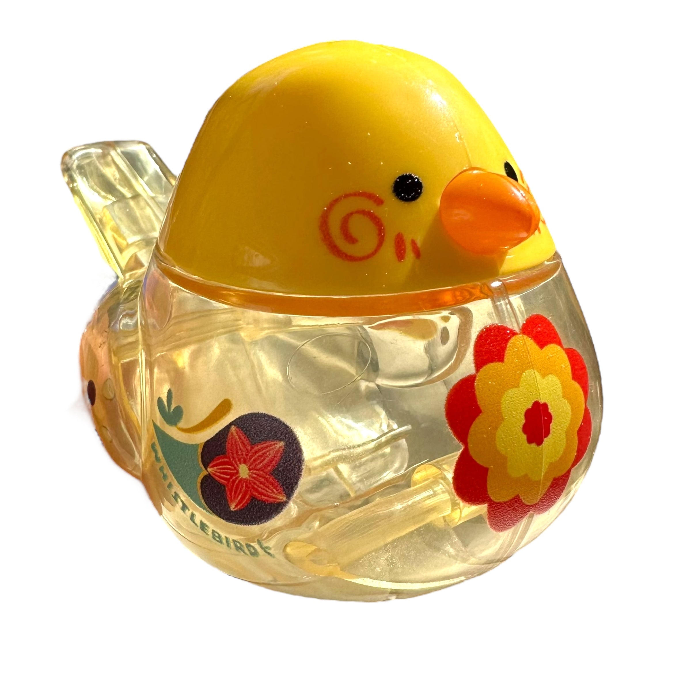 Clear Water Whistle Bird - Whimsical Water-filled Whistle (yellow)