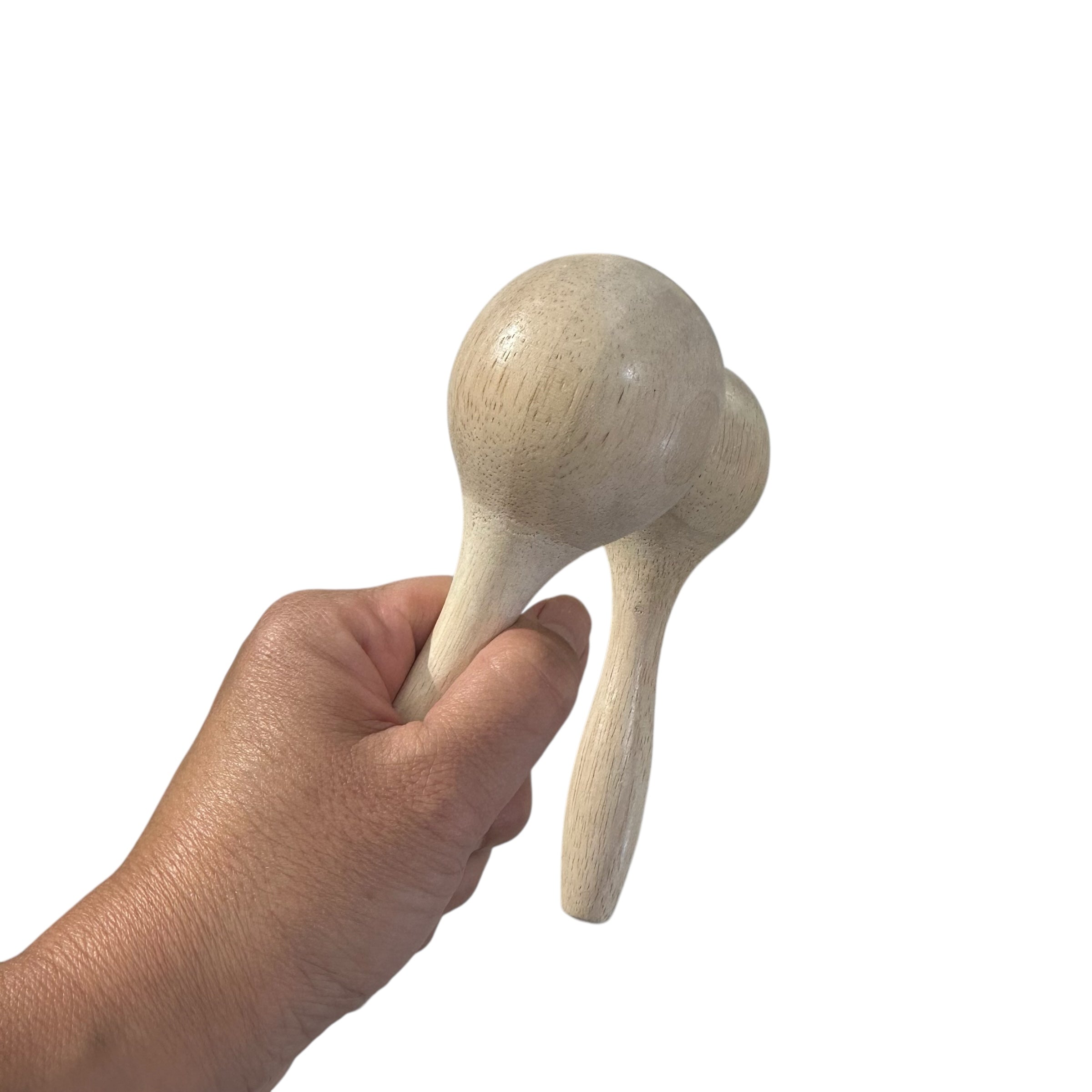Set Of 2 Wooden Maracas – Montessori Rhythm Instrument For Kids’ Music Learning